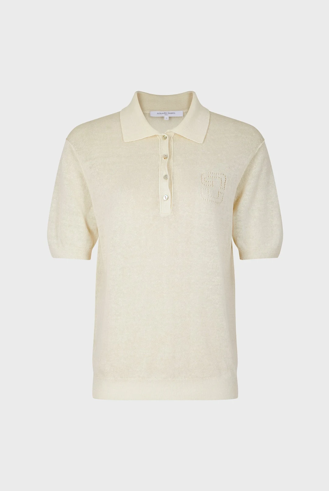 Polo en lin mélangé - LANA - Ecru
