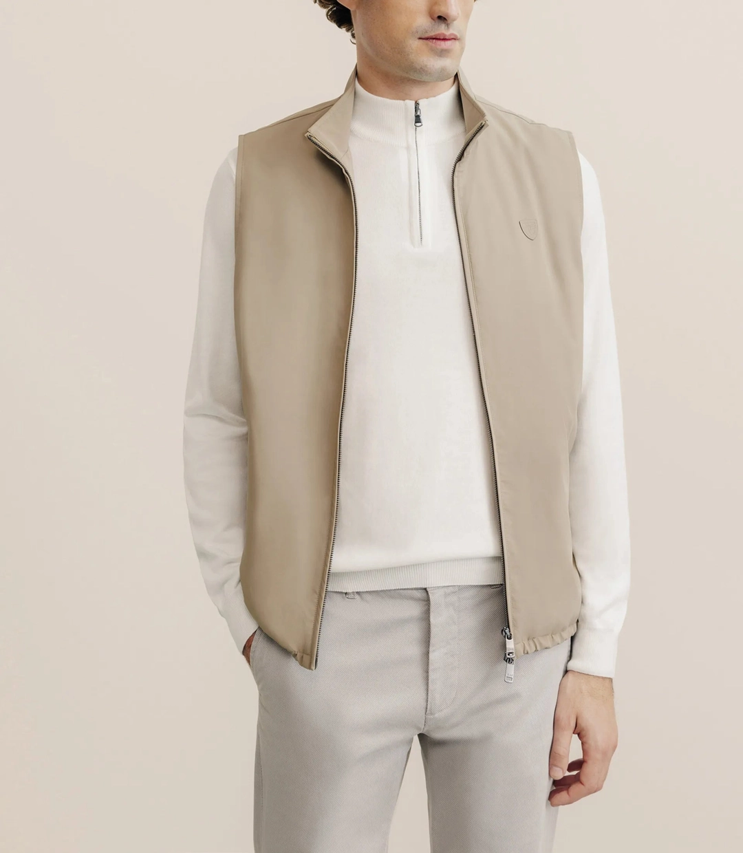 IZAC - Blouson sans manche beige