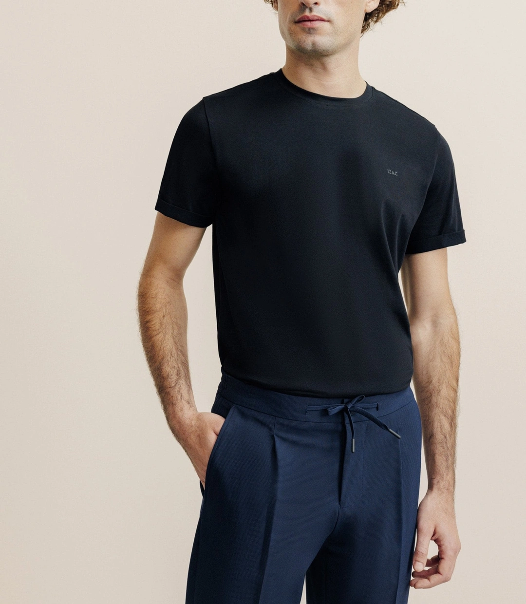IZAC - T-shirt col rond noir