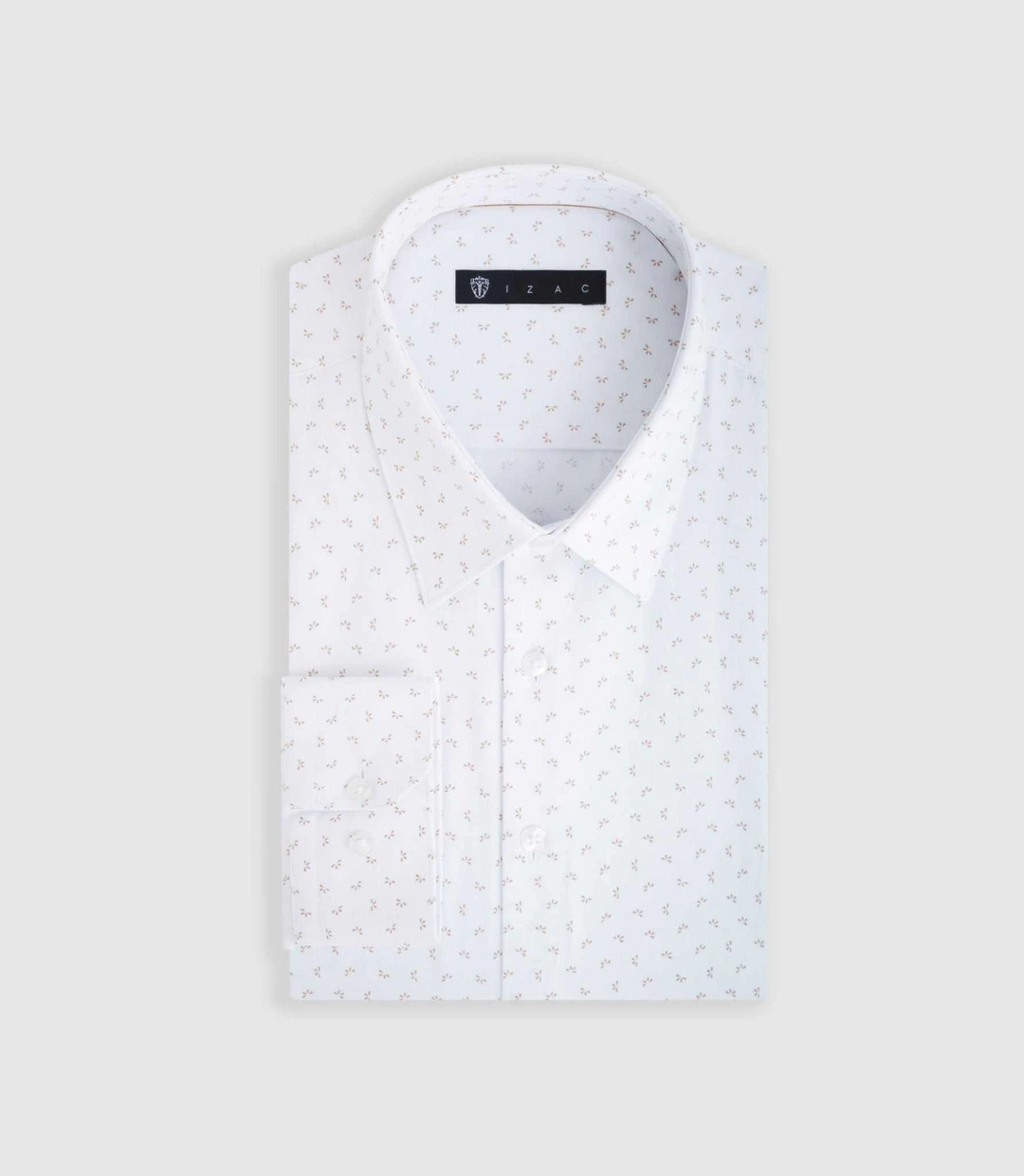 IZAC - Chemise ville blanche et beige ''Difast008''