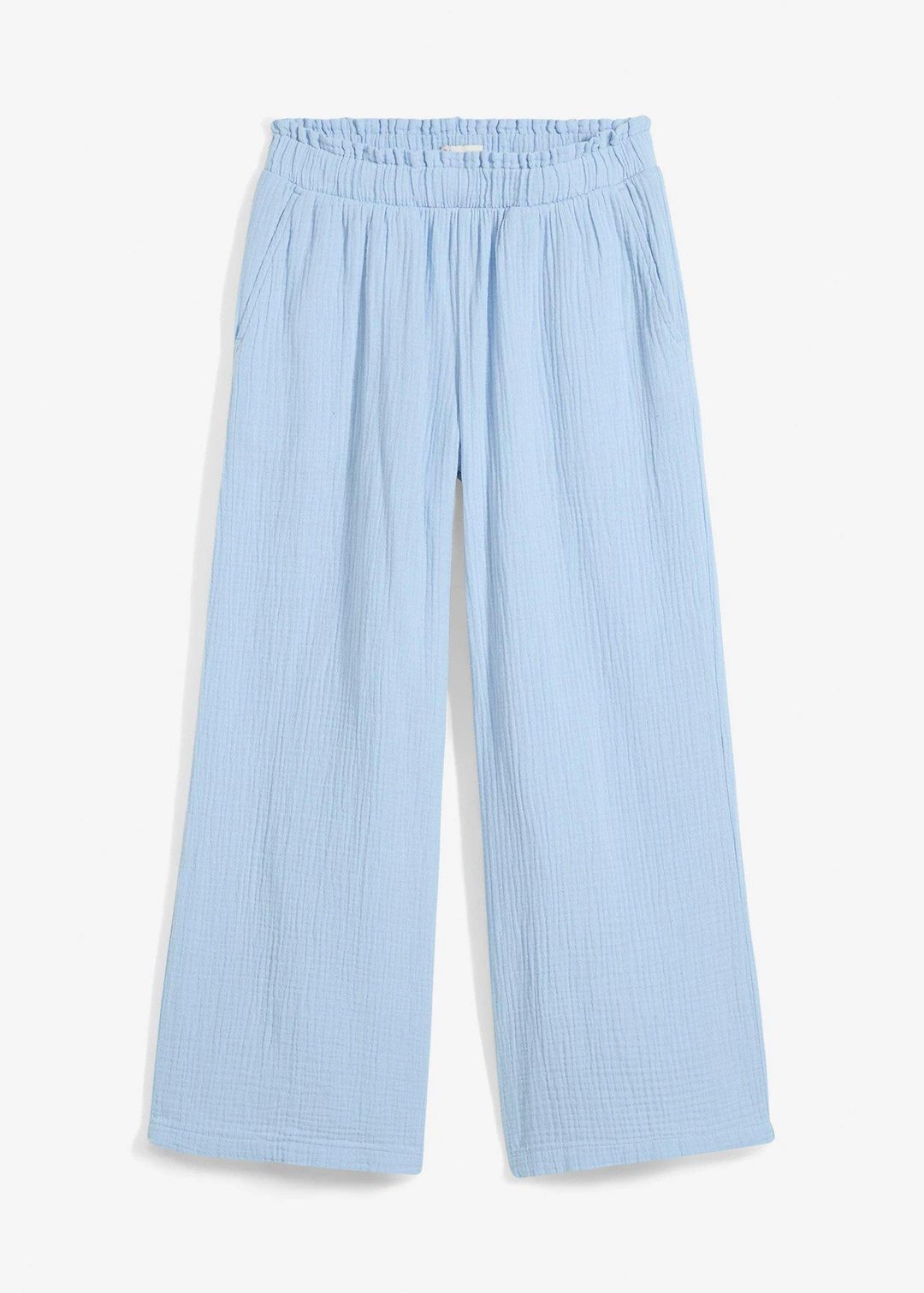 Pantalon large en gaze de coton