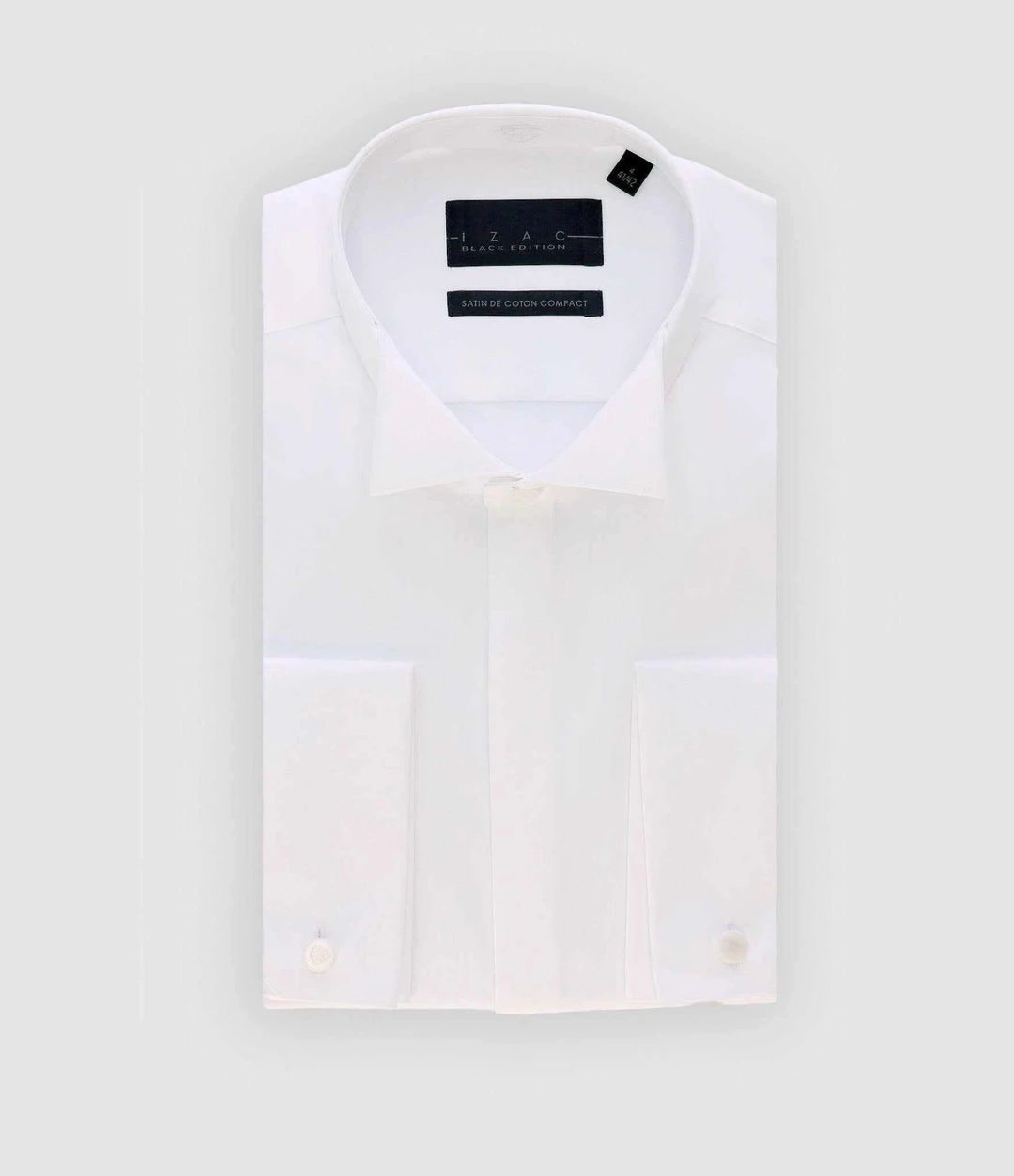 IZAC - Chemise cérémonie en satin blanc METAPHOR