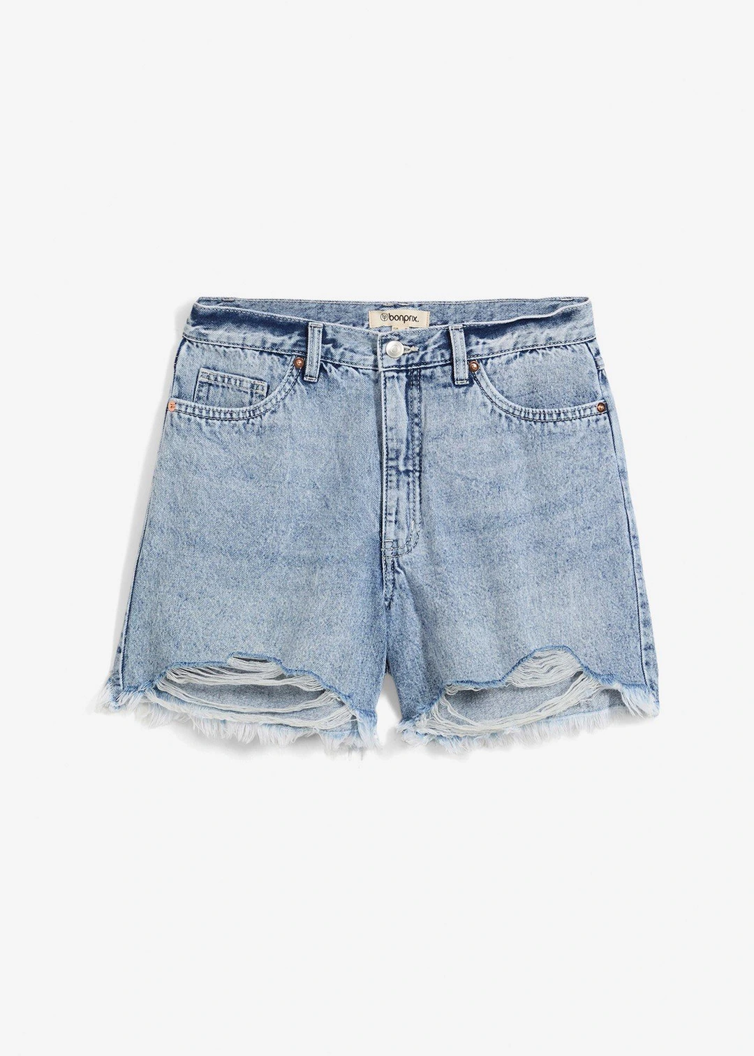 Short en jean taille haute, peu stretch