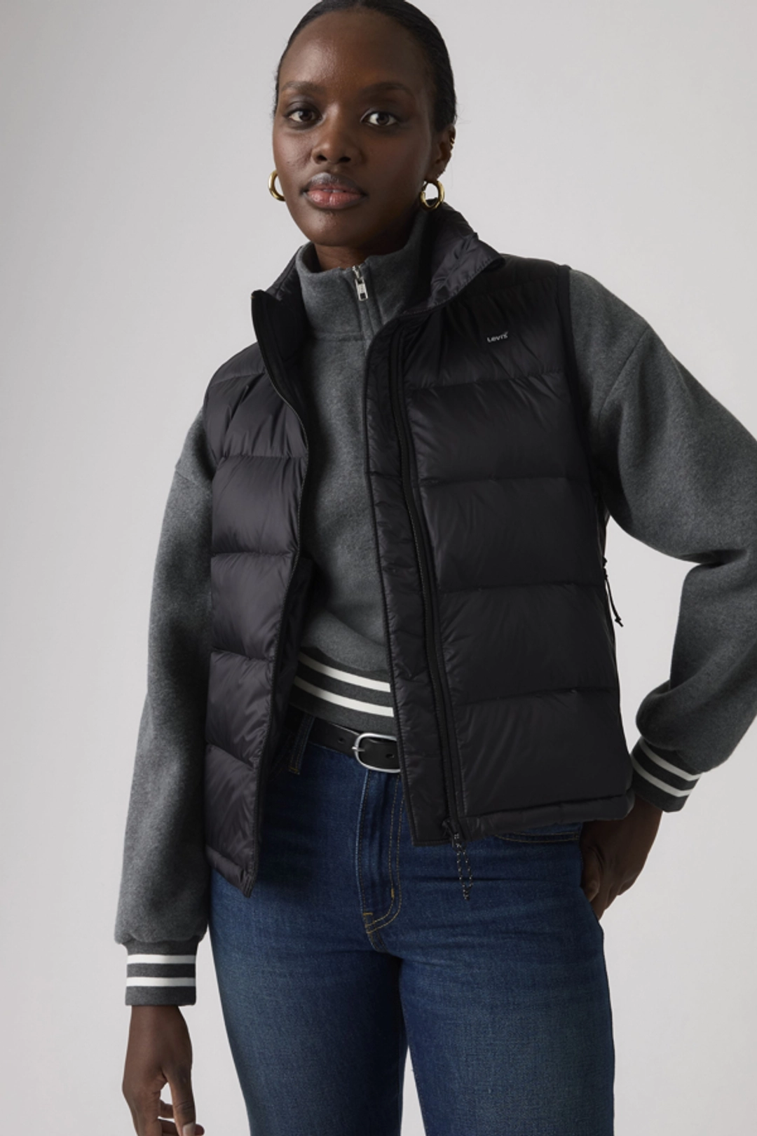 Levi's Veste Sans Manche Pliable Polly - Femme - Noir / Caviar - S