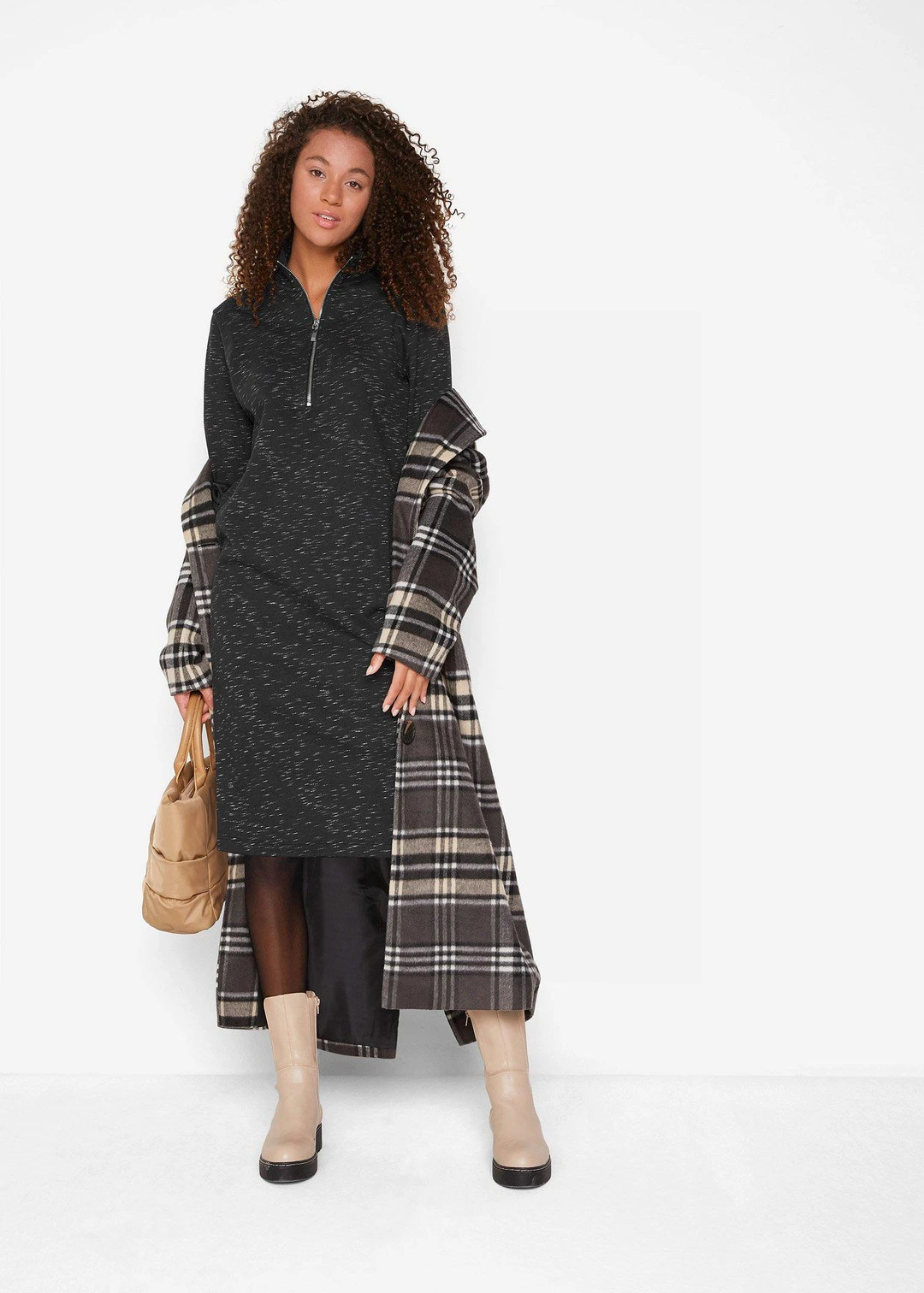 Robe sweat à col camionneur - 2