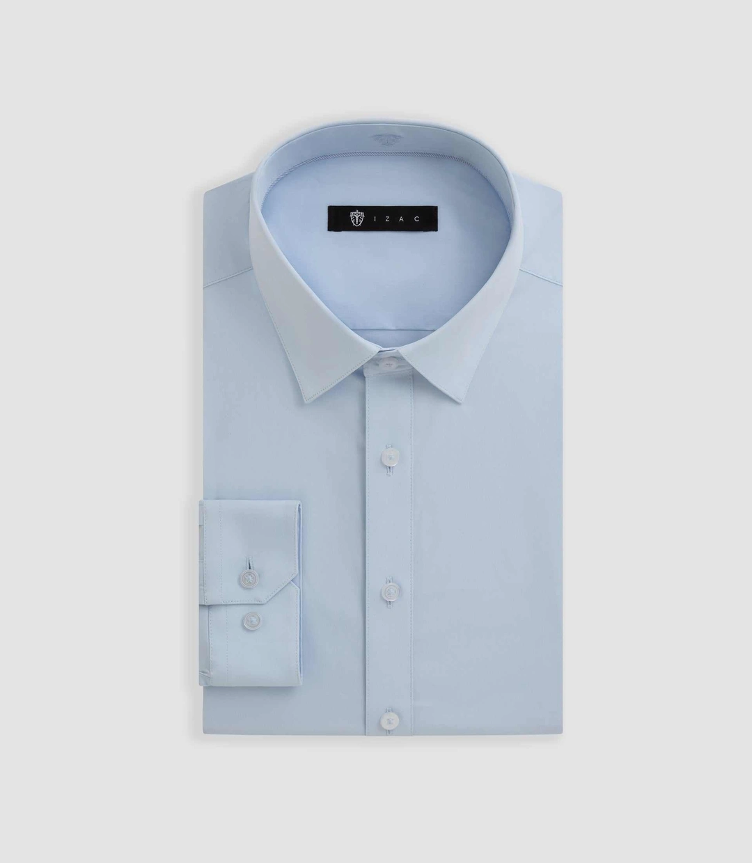 IZAC - Chemise en popeline stretch ciel MALTE
