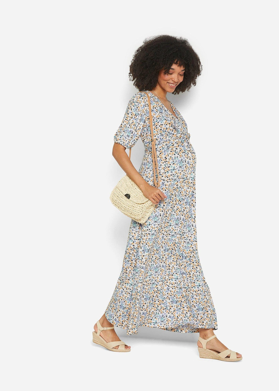Robe longue de grossesse et d'allaitement en jersey - 2