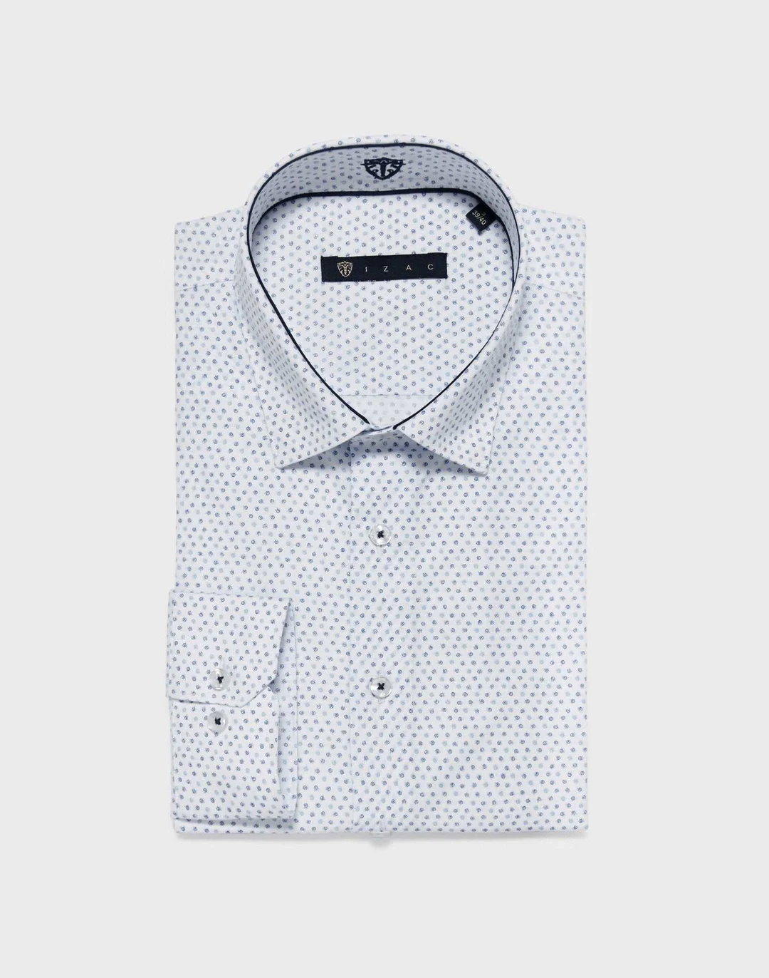 IZAC - Chemise micro motif bleu ciel ''Larry''
