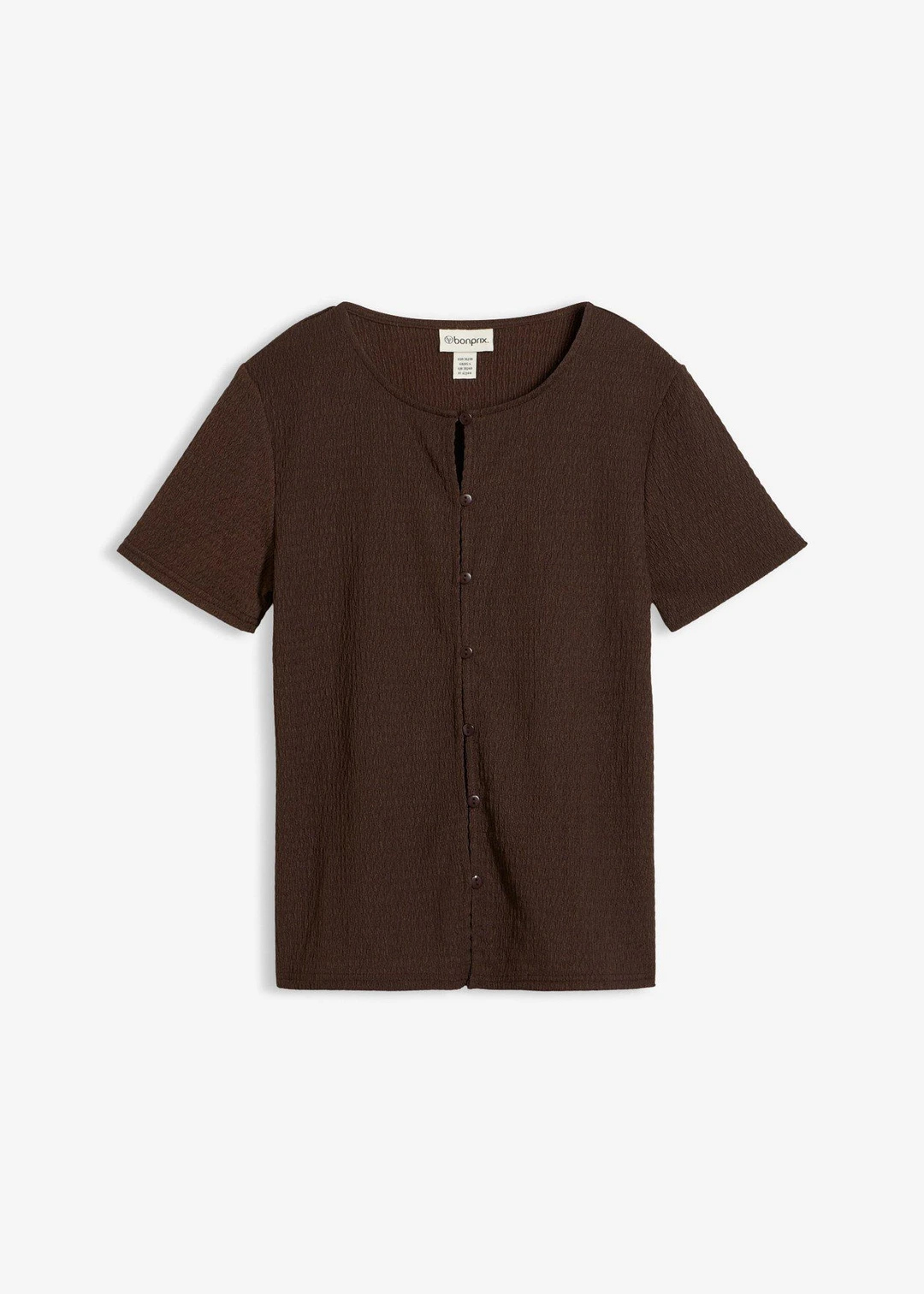 T-shirt texturé et boutonné