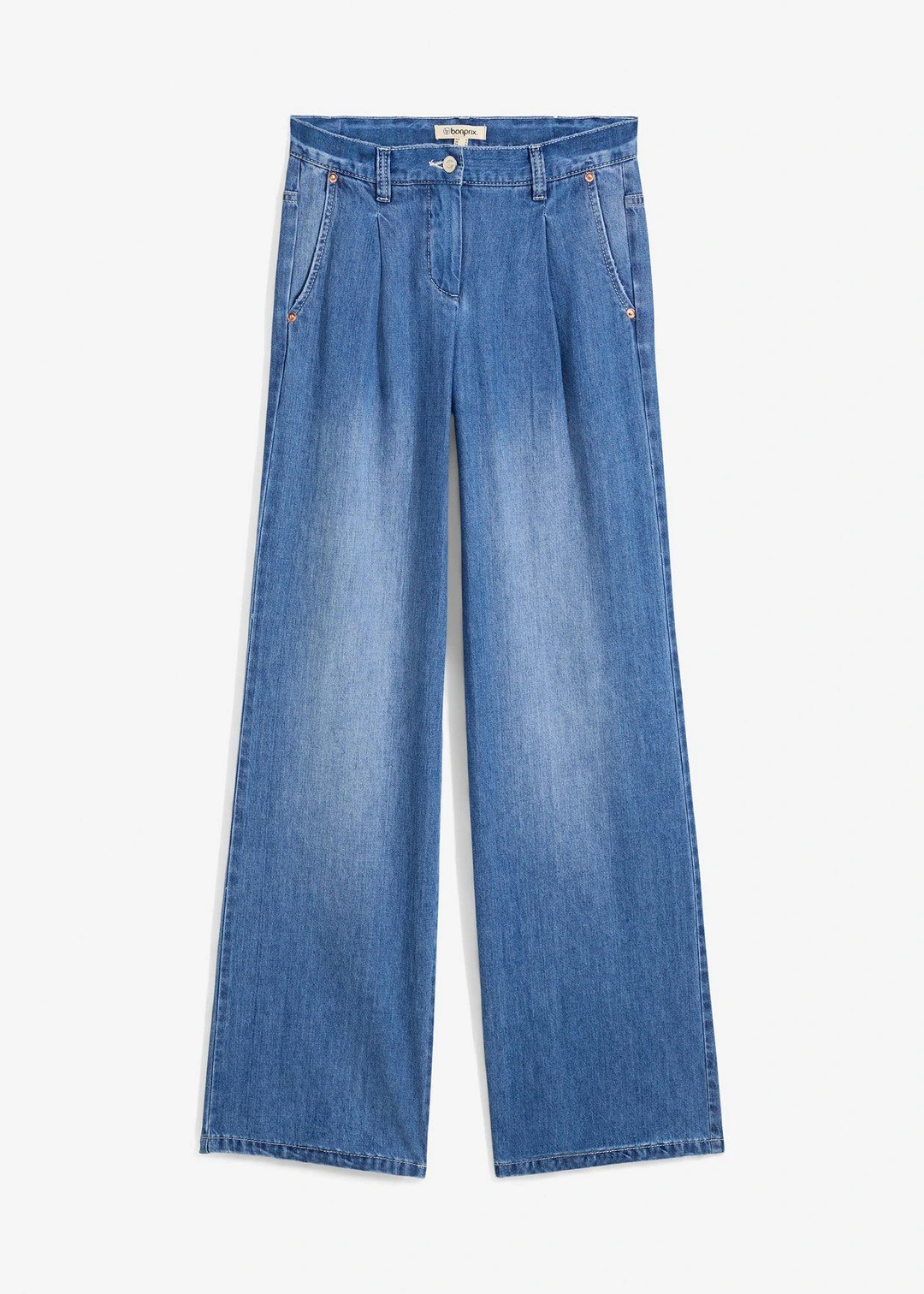 Jean large taille mi-haute