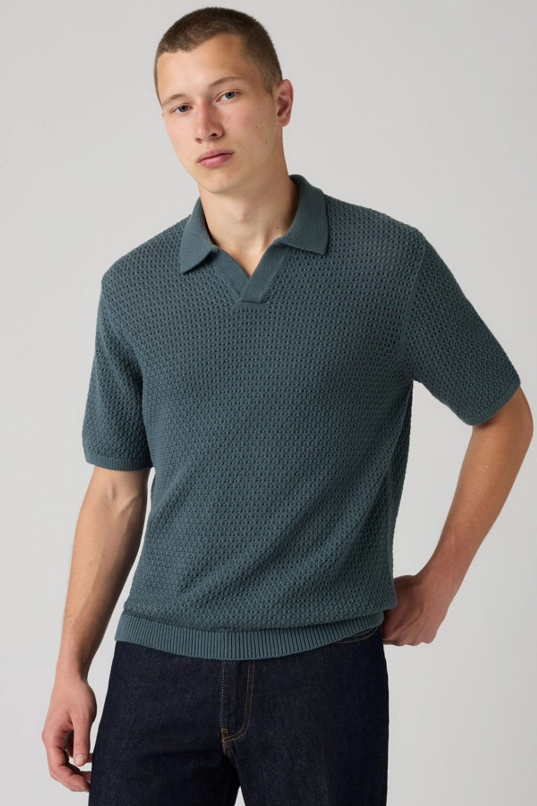 Levi's Dillon Open Collar Polo - Homme - Bleu / Dark Slate - 2XL