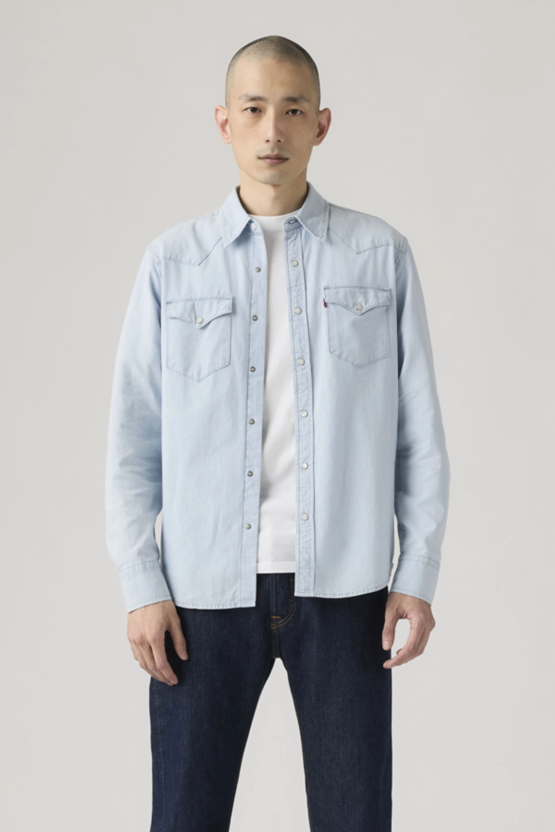 Levi's Chemise Western Coupe Standard Classique - Homme - Bleu / Indigo Stonewash - S - 2