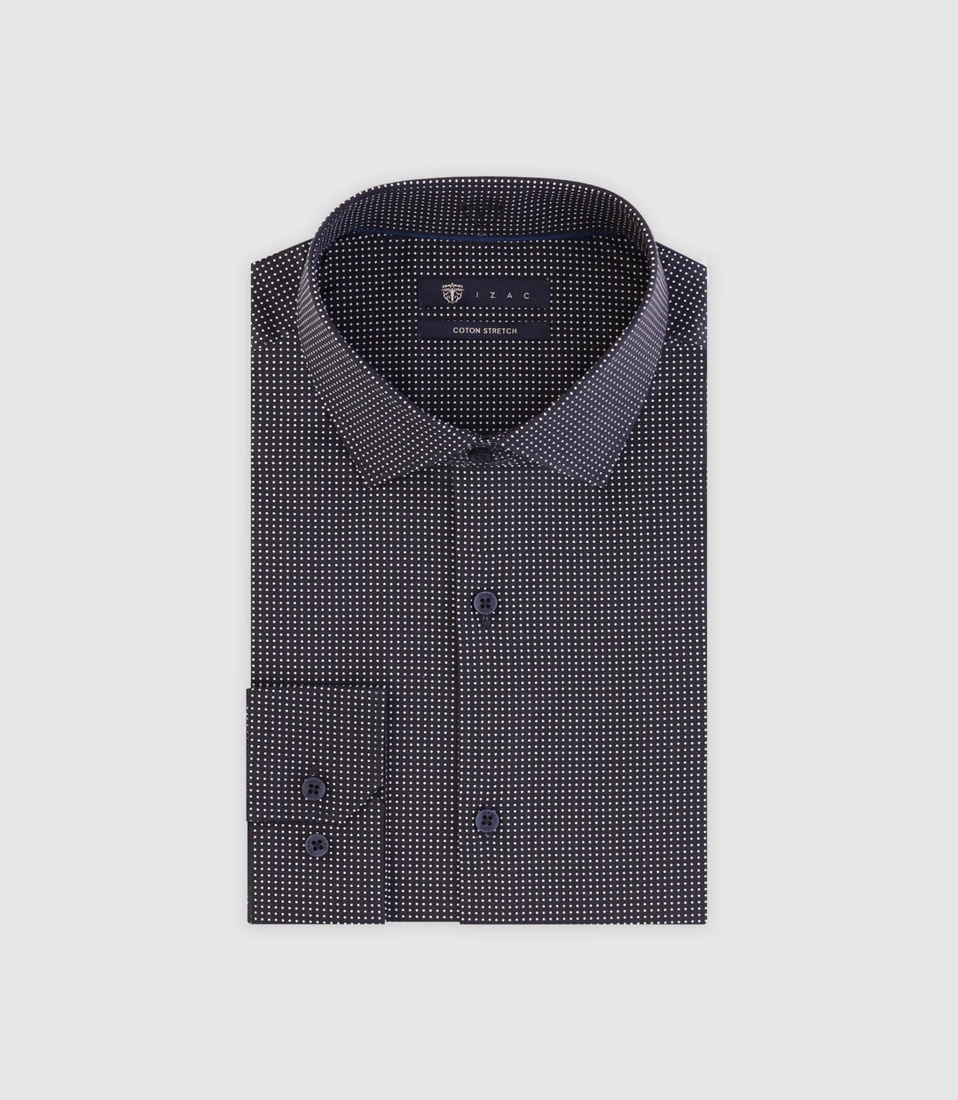 IZAC - Chemise à pois marine