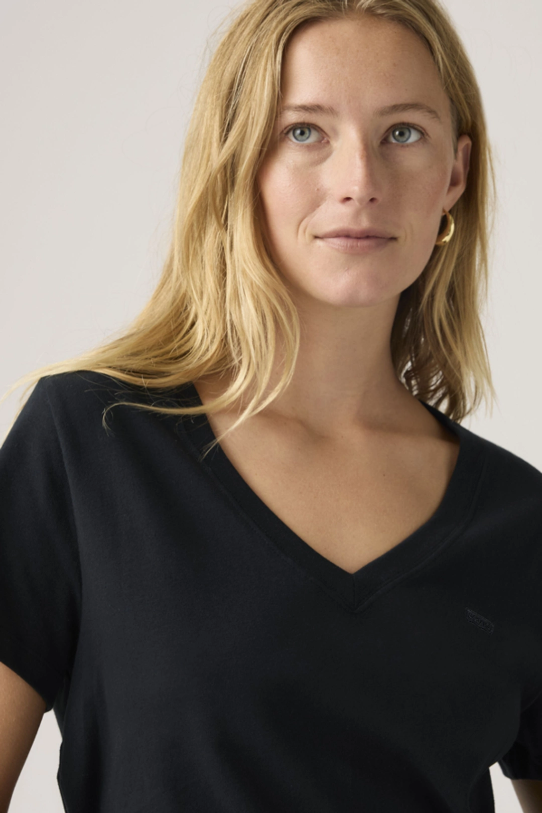 Levi's T Shirt En Coton Col V Favorite - Femme - Vert / Deep Depths - XS - 2