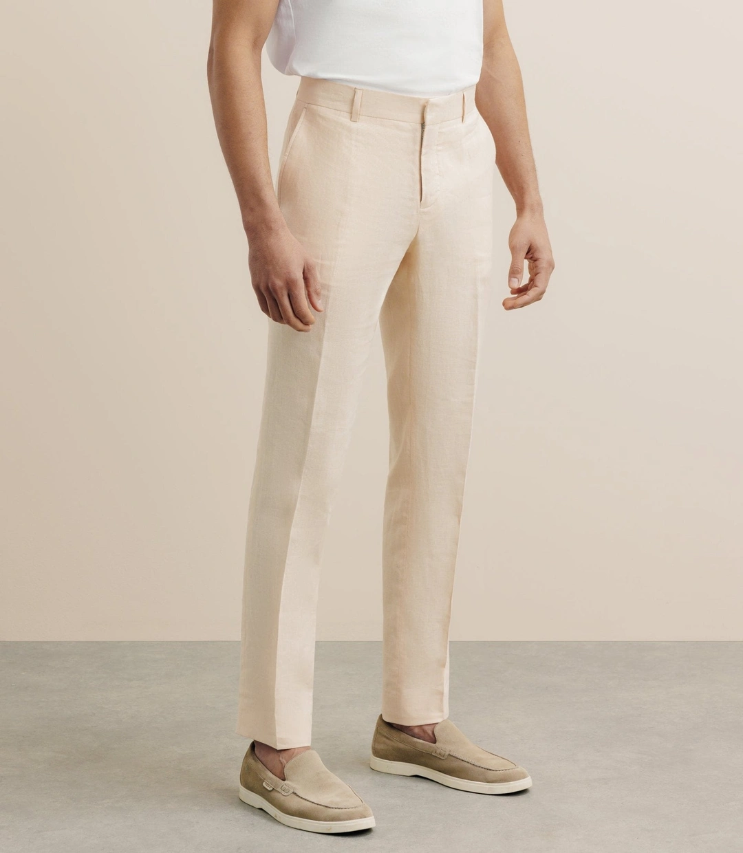 IZAC - Pantalon 100% lin pêche