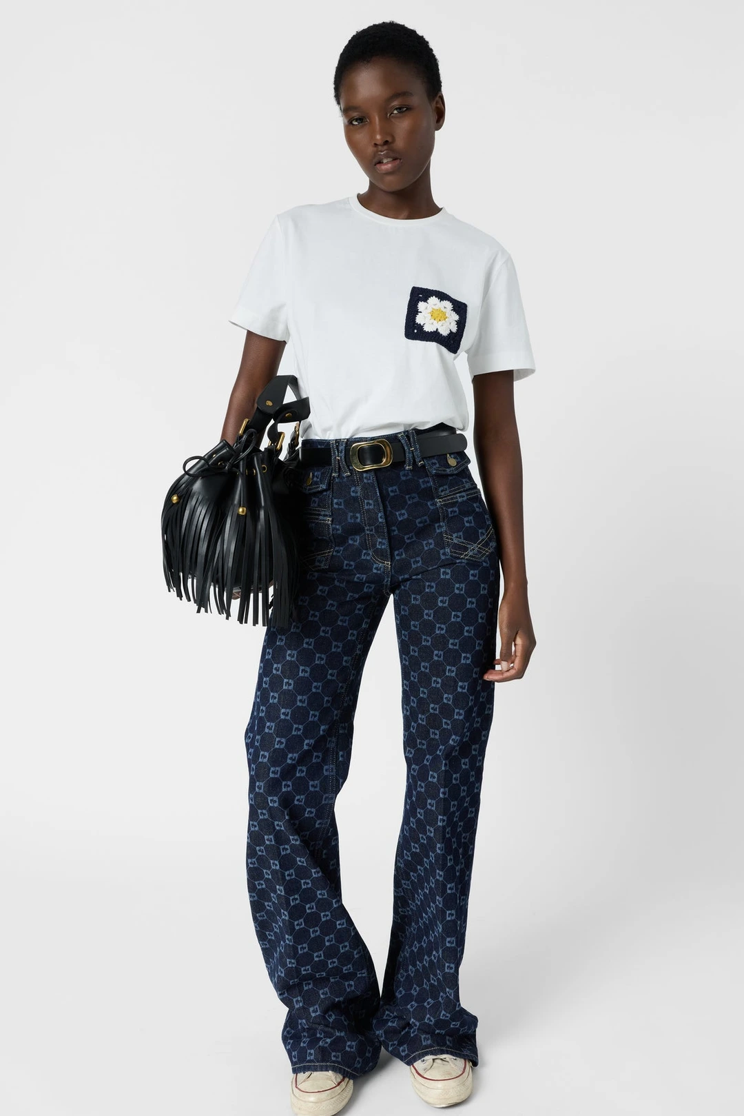 T-shirt à marguerite brodée - MELVINE - Ecru