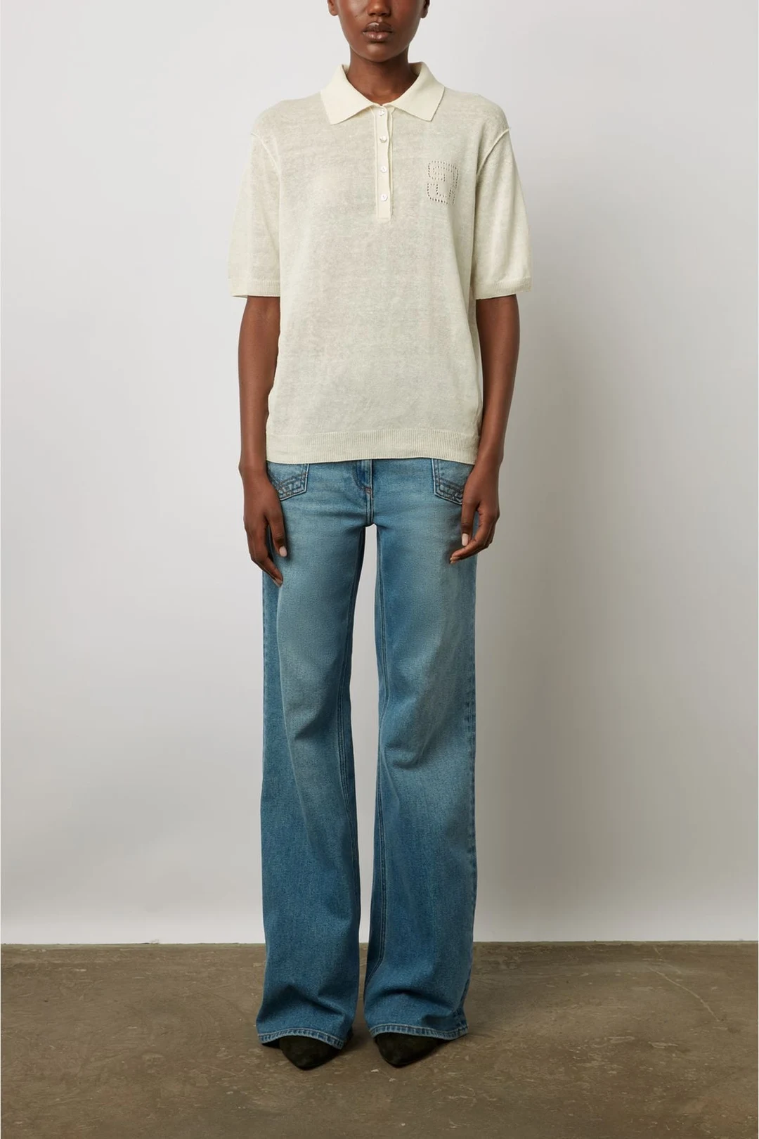 Polo en lin mélangé - LANA - Ecru - 4