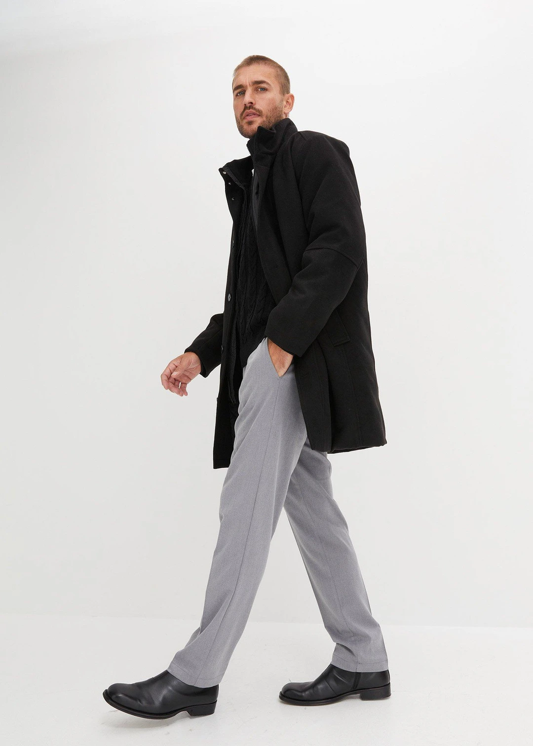 Manteau court avec empiècement coupe-vent - 2