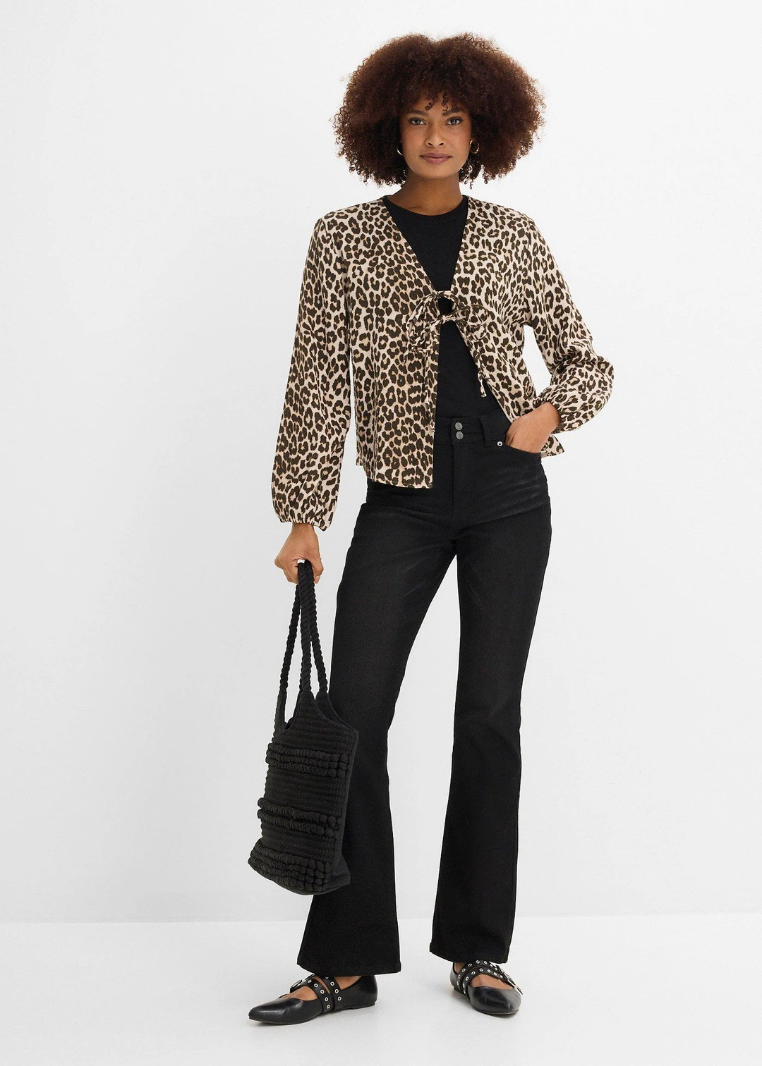 Jean bootcut taille mi-haute, sculptant - 2