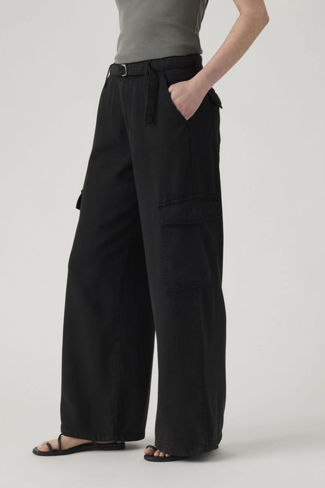 Levi's Pantalon Baggy Dad Cargo - Femme - Noir / Drapey Caviar Gd - 34X30 - 2