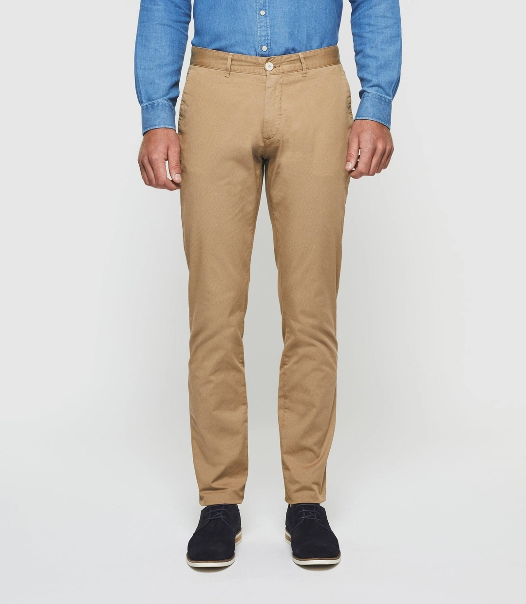 IZAC - Pantalon slim beige ''Perline''