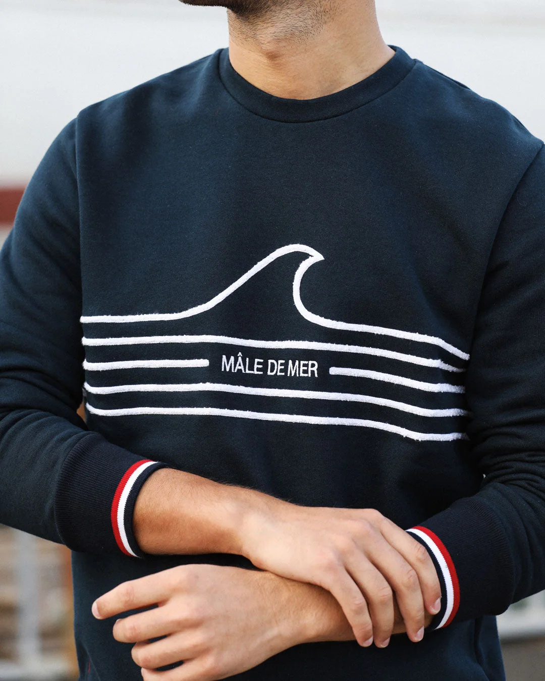 SWEAT BLEU MARINE | MÂLE DE MER | COTON BIO