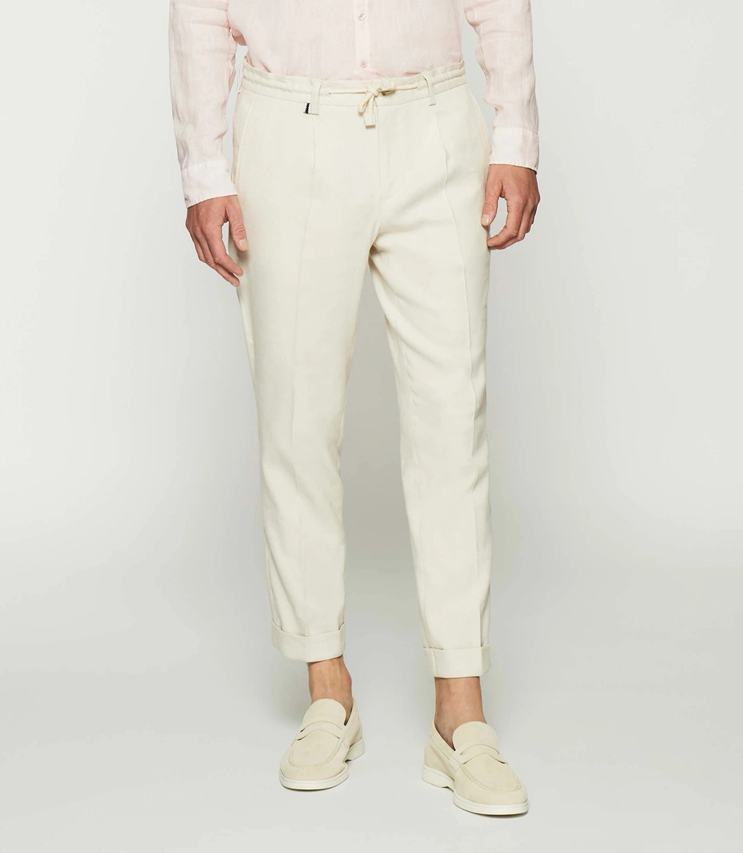 IZAC - Pantalon ville en lin beige BALICIO