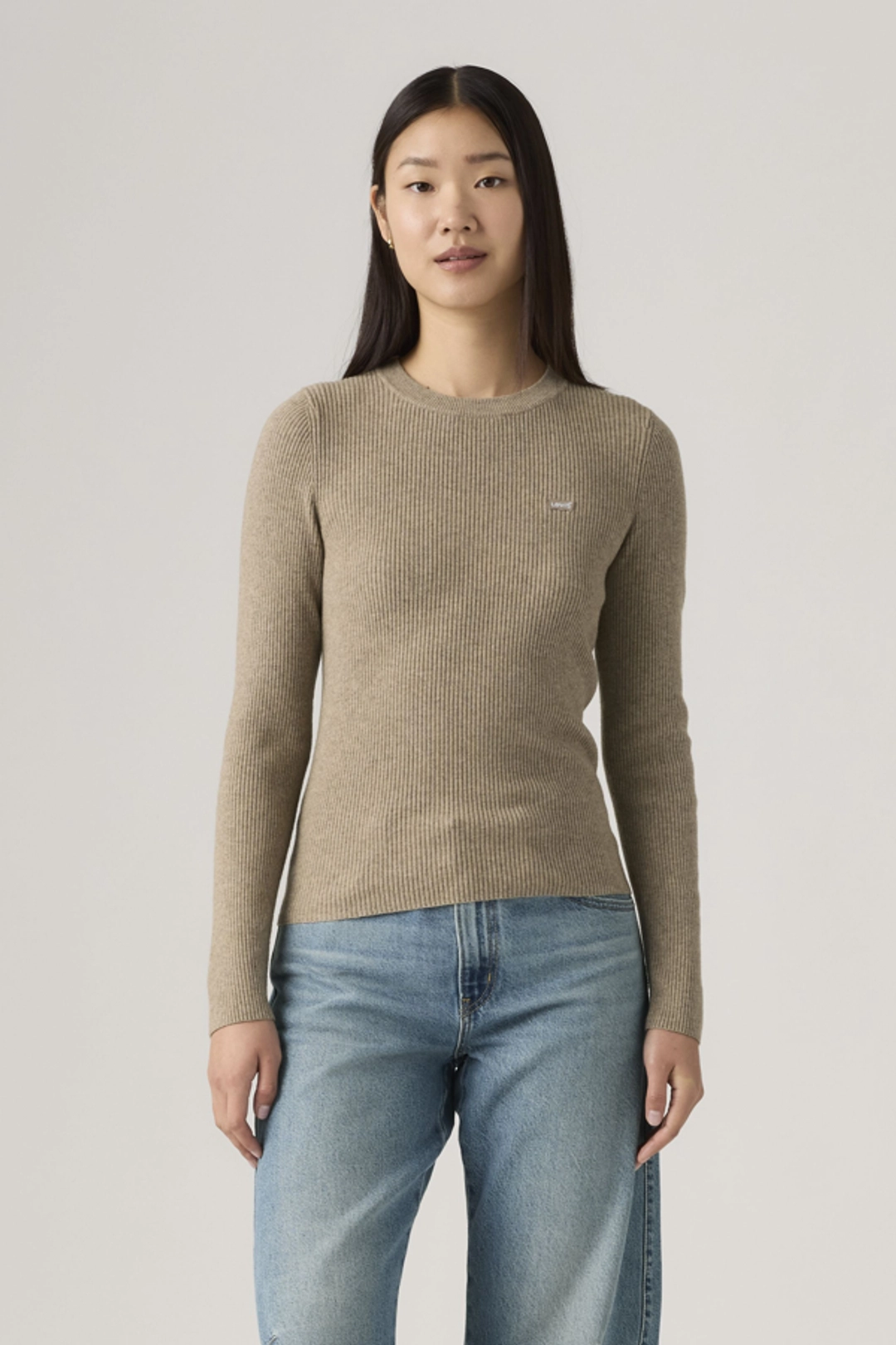 Levi's Pull Over Col Rond Maille Côtelée - Femme - Bleu / Adrienne Stripe Egret Rib - XS - 2