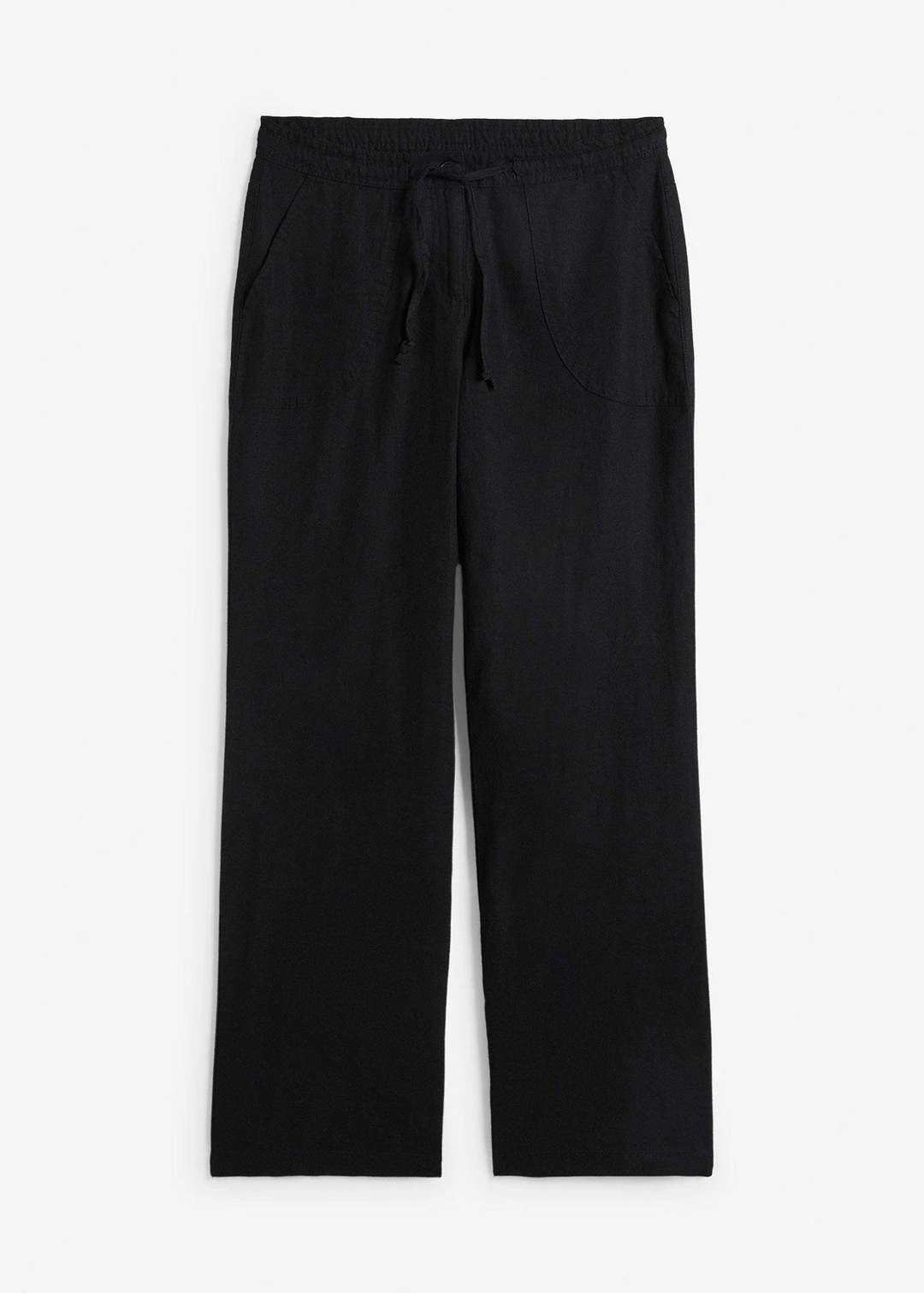 Pantalon large en lin et coton
