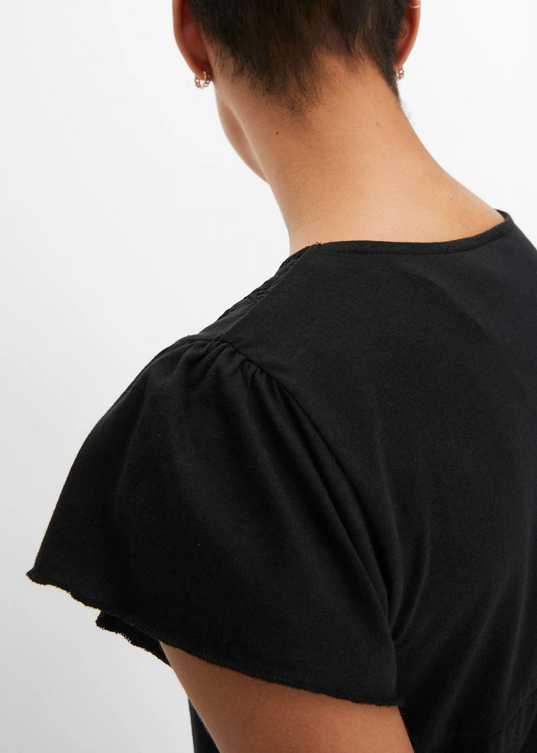 T-shirt avec décolleté en dentelle - 3