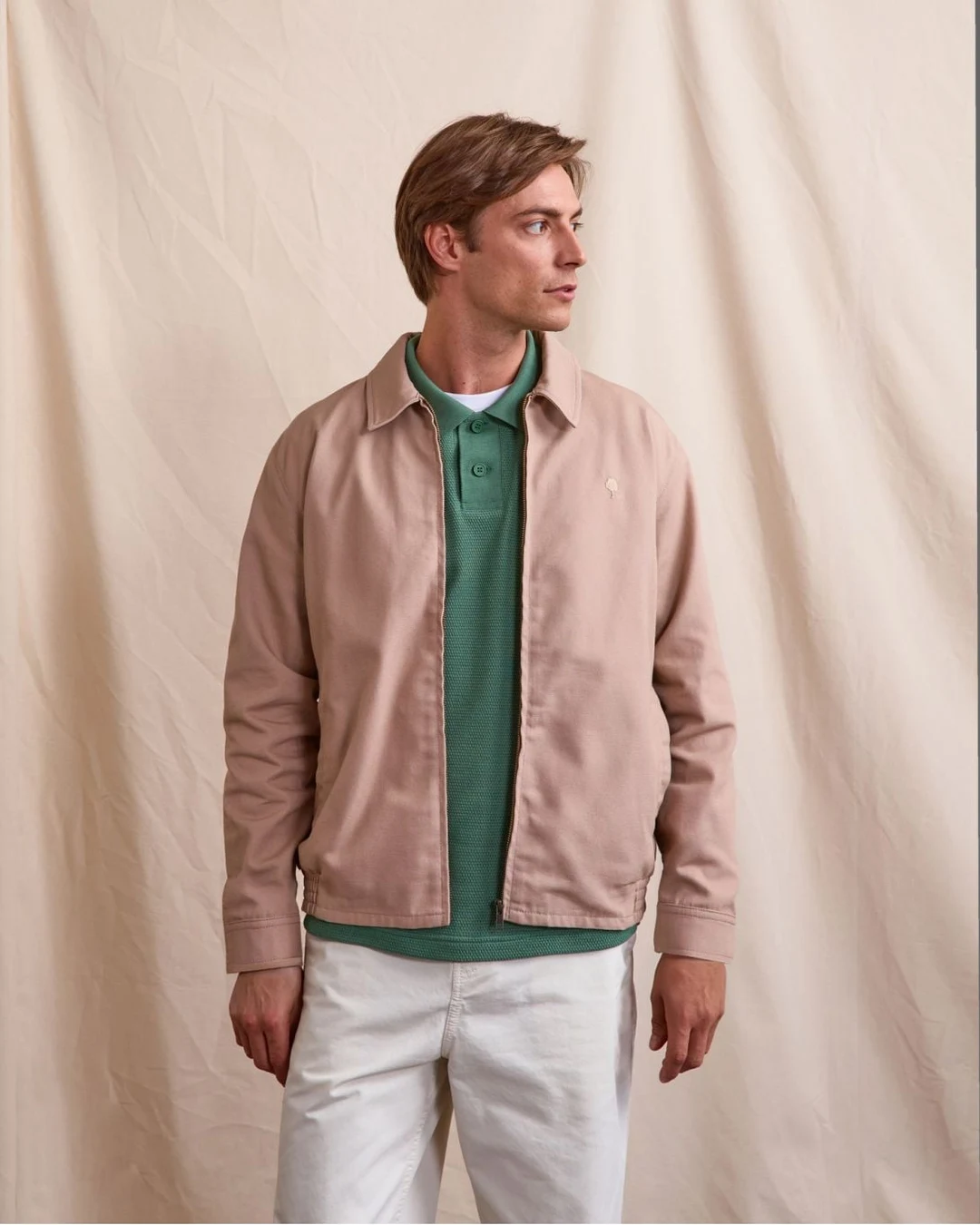 Blouson coton taupe - DOURDAN