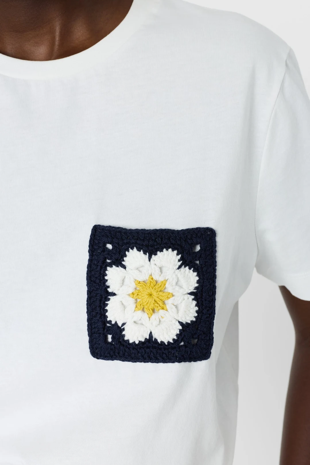 T-shirt à marguerite brodée - MELVINE - Ecru