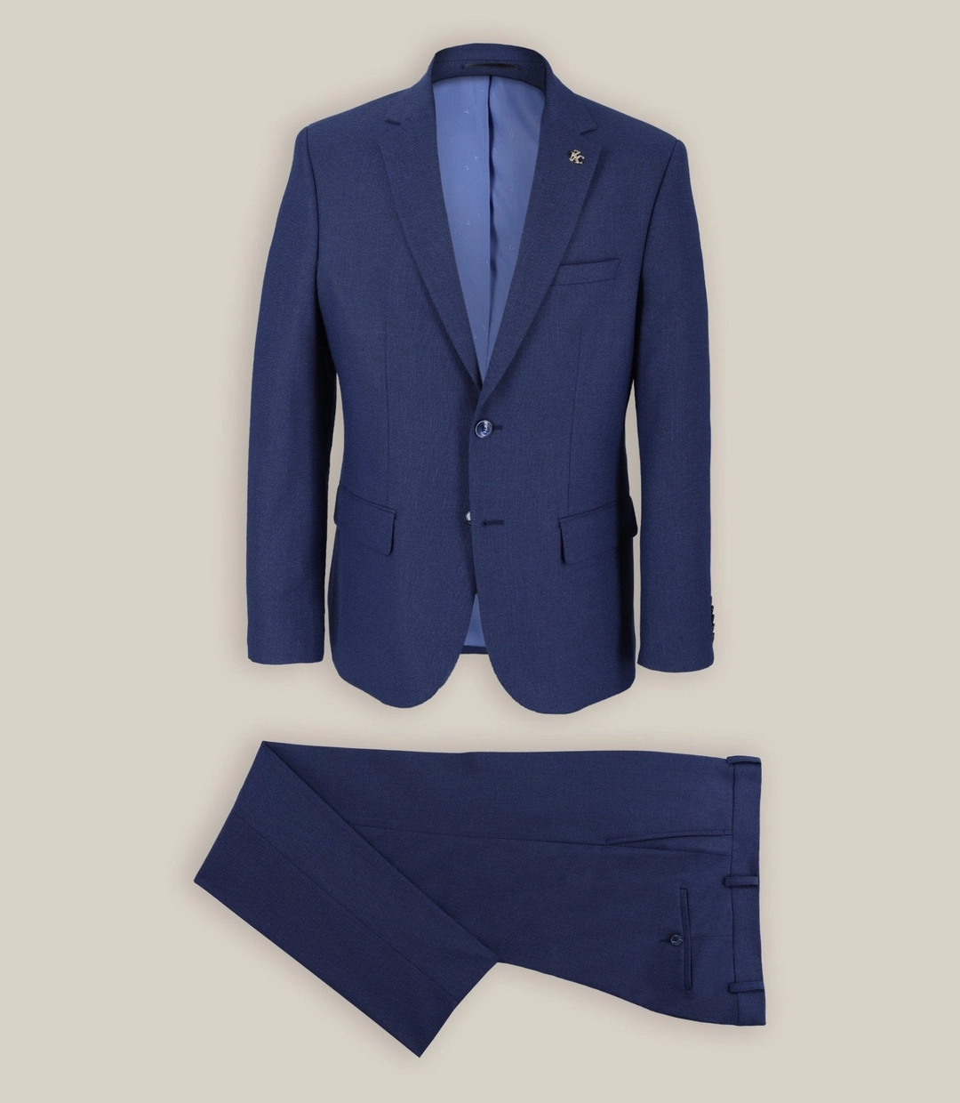 IZAC - Costume avec 2 boutons bleu denim