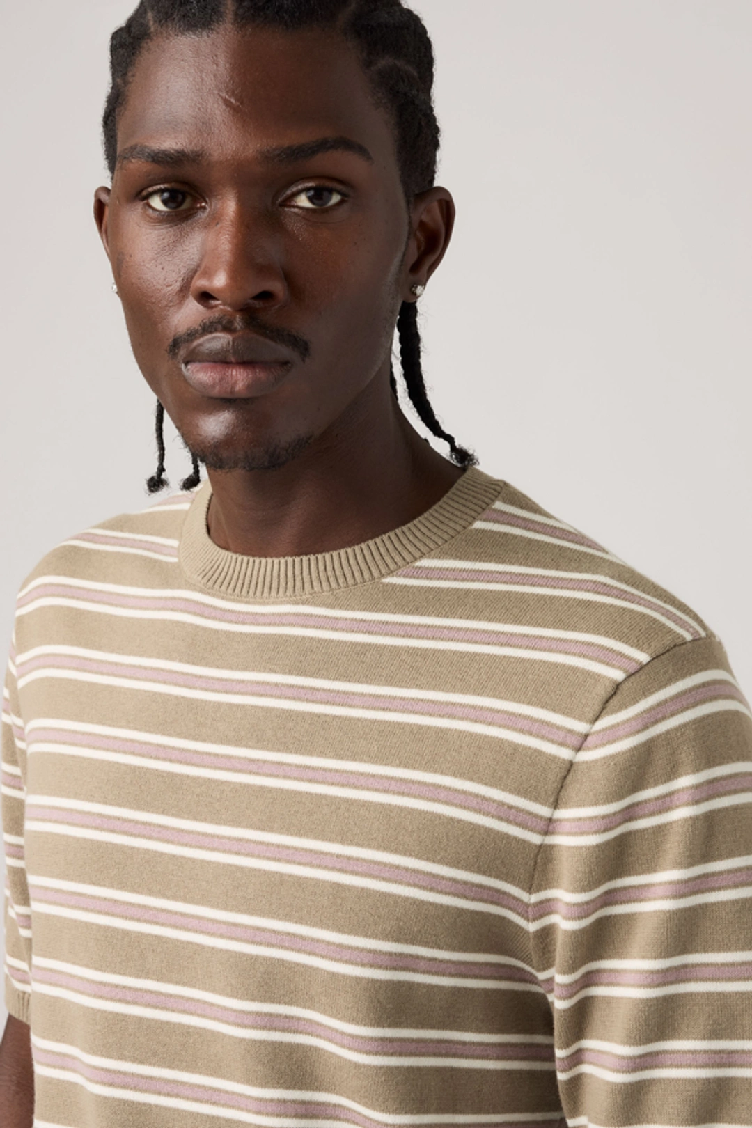 Levi's Short Sleeve Sweater Tee - Homme - Multicolore / Lucas Stripe Egret - 2XL - 2