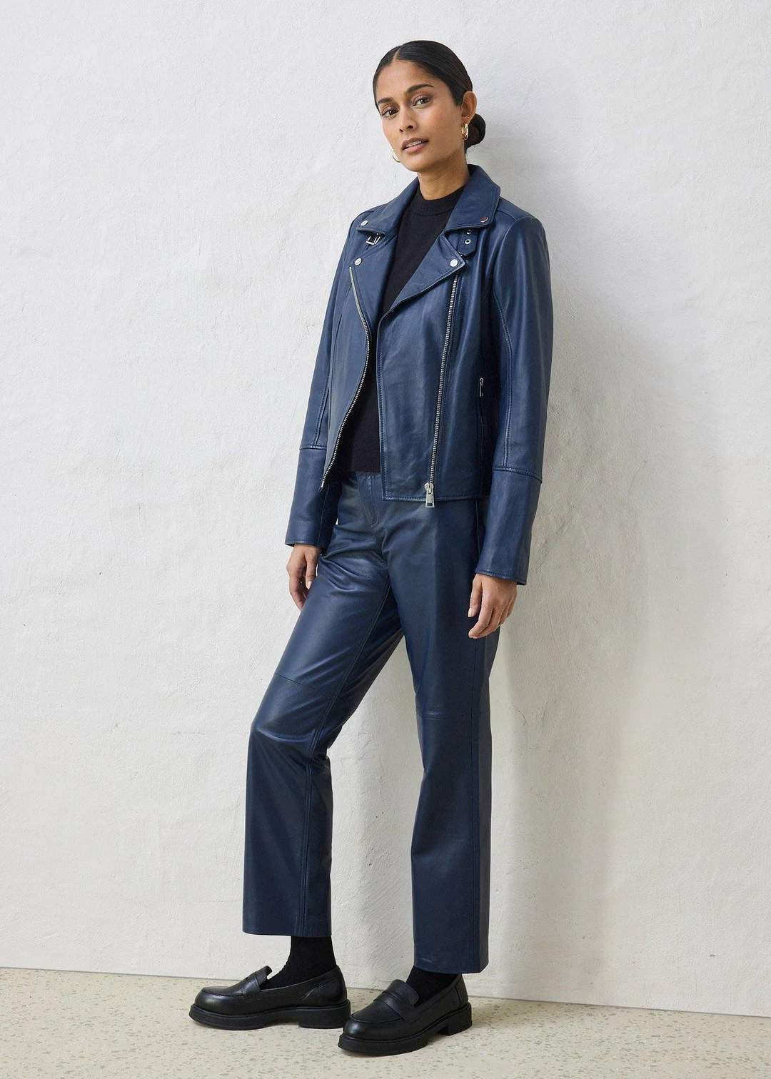 Veste biker en cuir nappa d’agneau - 2