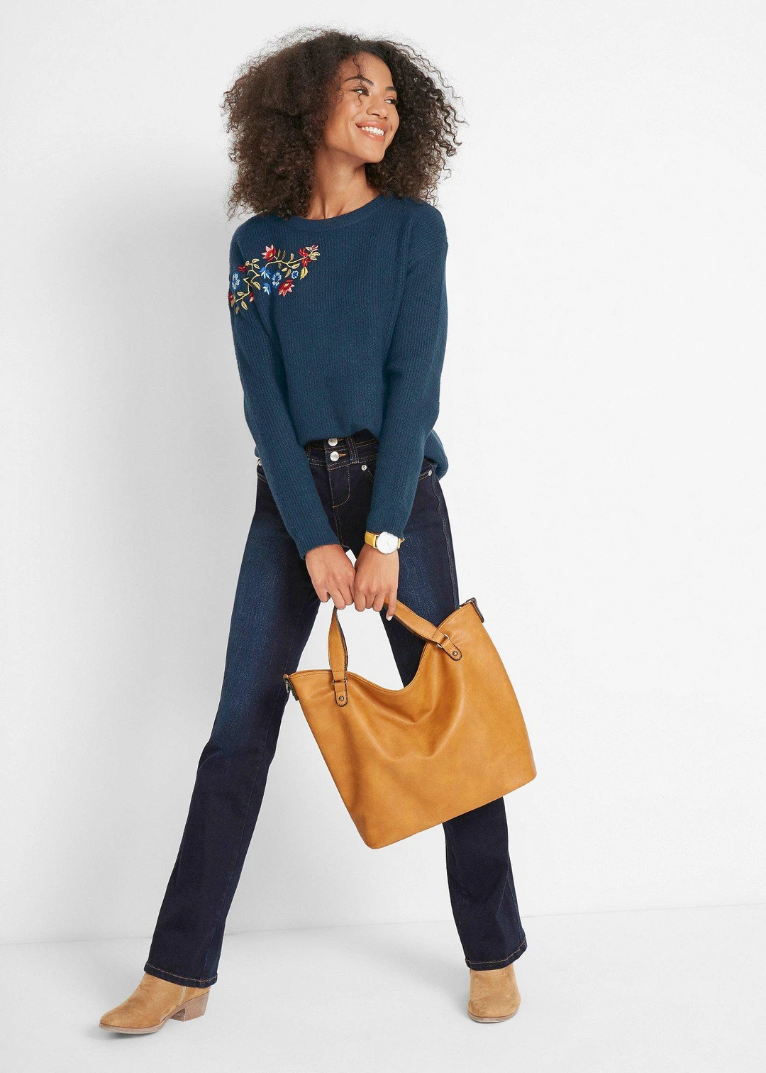 Jean bootcut taille haute, sculptant - 2