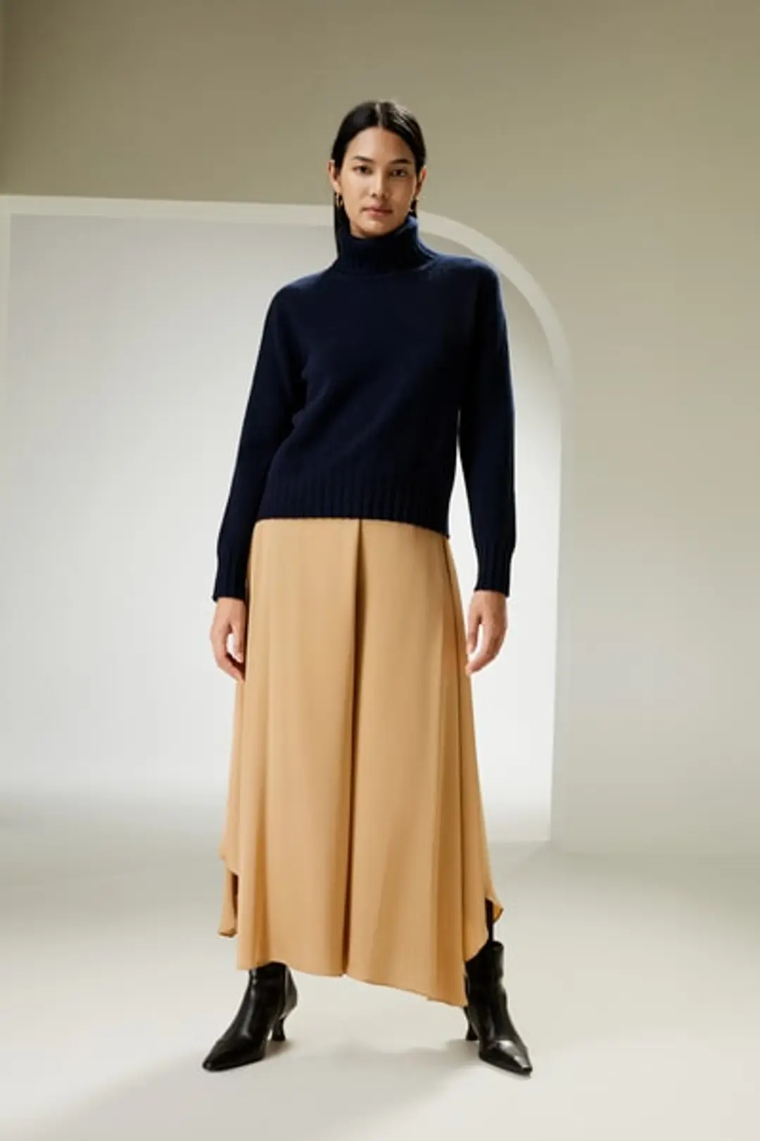 LILYSILK Pulls En Laine Pour Femme Blanc Col Roulé, Silhouette Ajustée Flatteuse Laine Et Cachemire S'Adapte Parfaitement À La Vie Quotidienne L