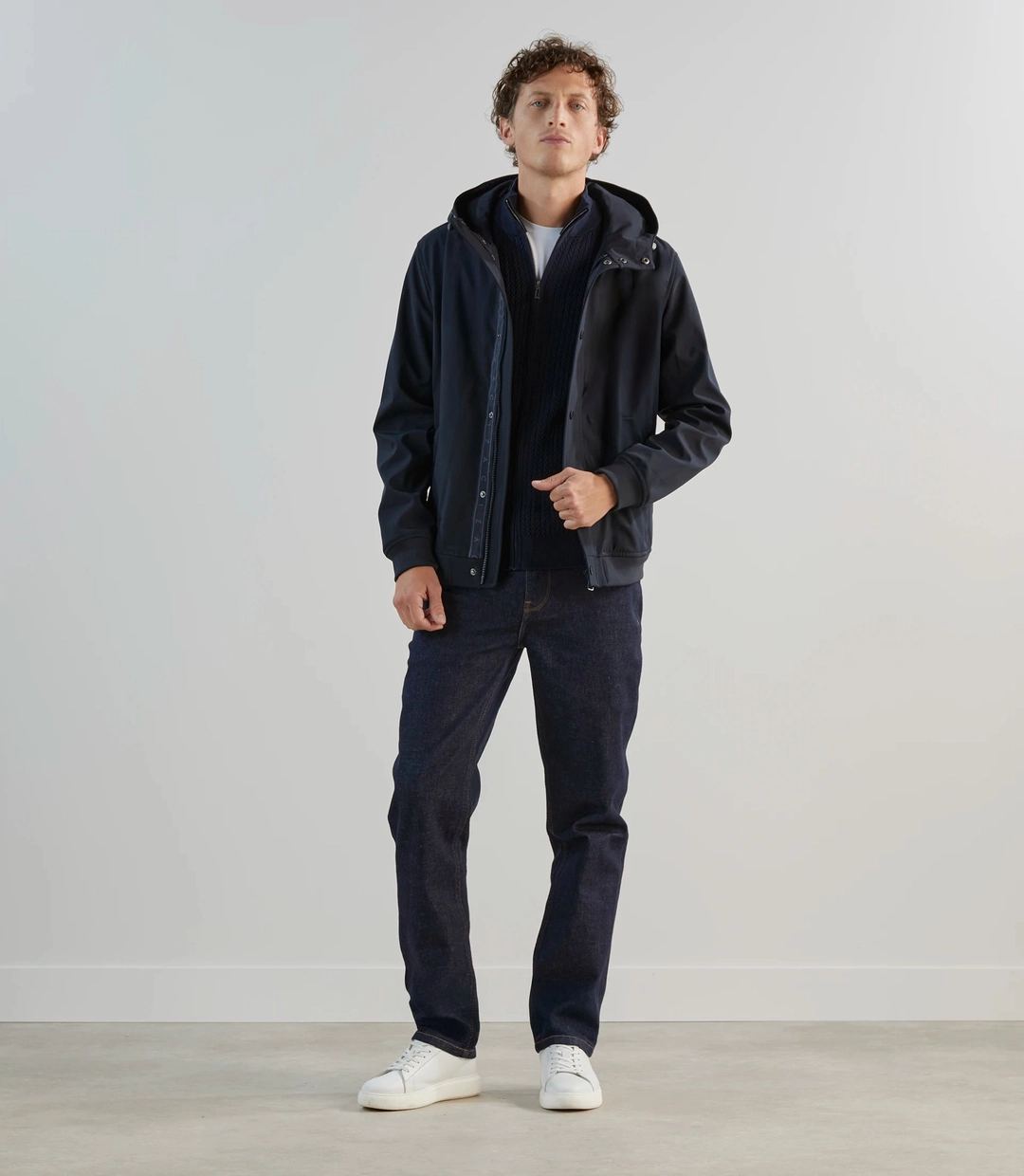 IZAC - Blouson à capuche marine