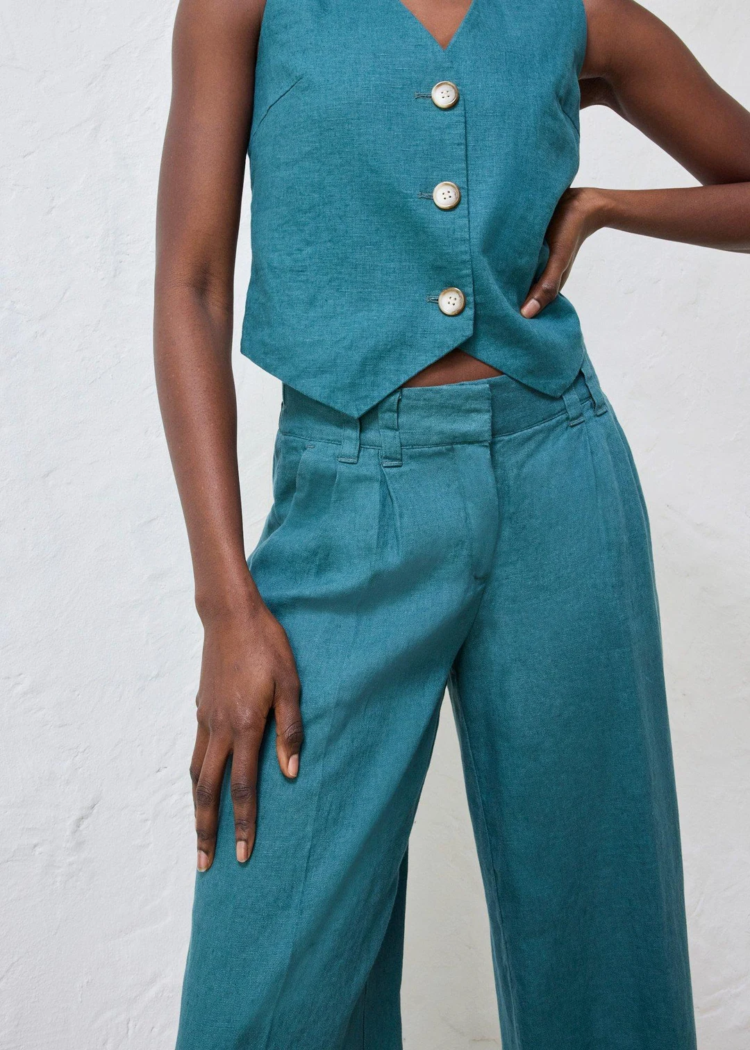 Pantalon à pinces 100% lin - 3