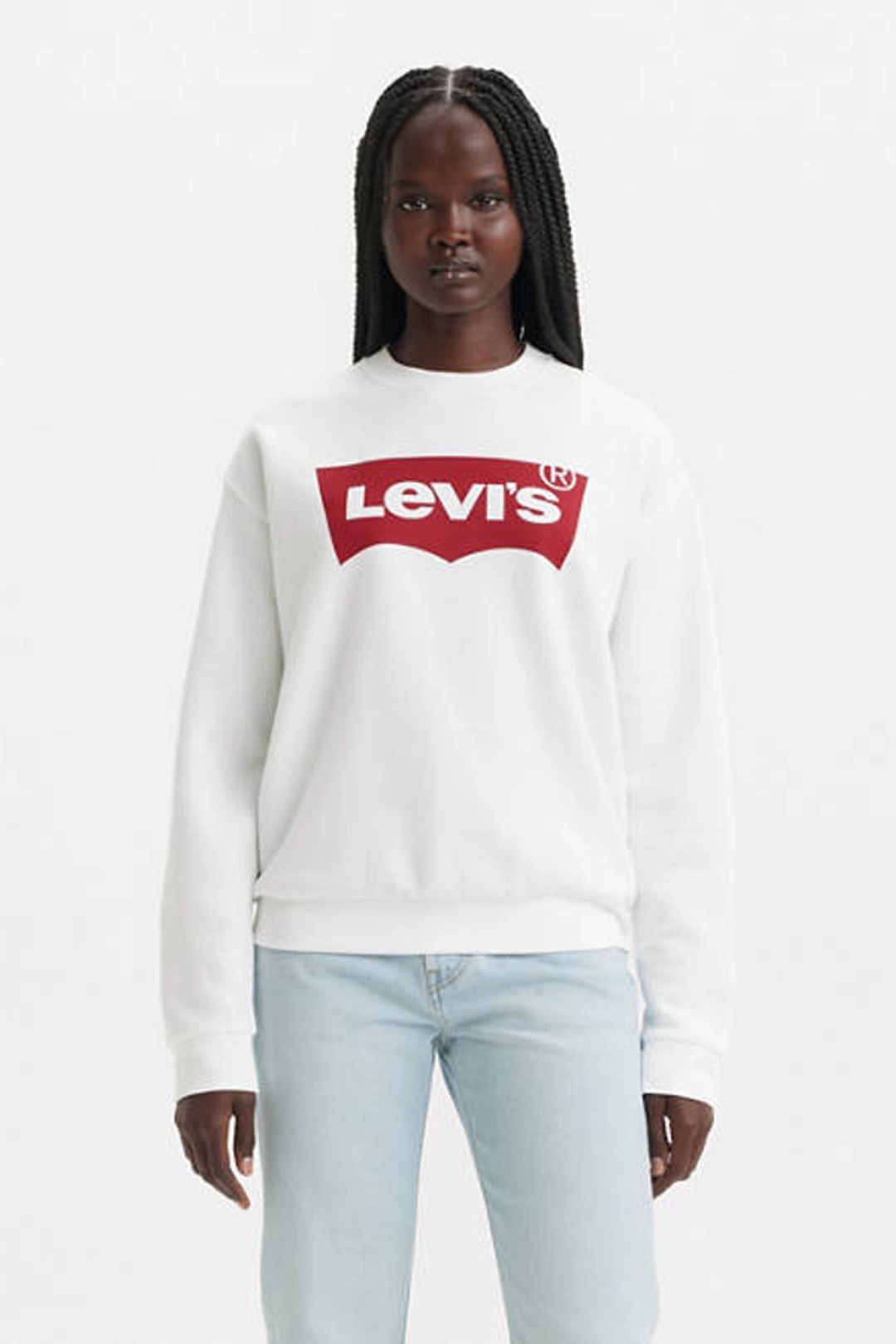 Levi's Sweat Shirt Graphique Col Rond Everyday - Femme - Blanc / Everyday Crew Core Batwing White+ - XS - 2