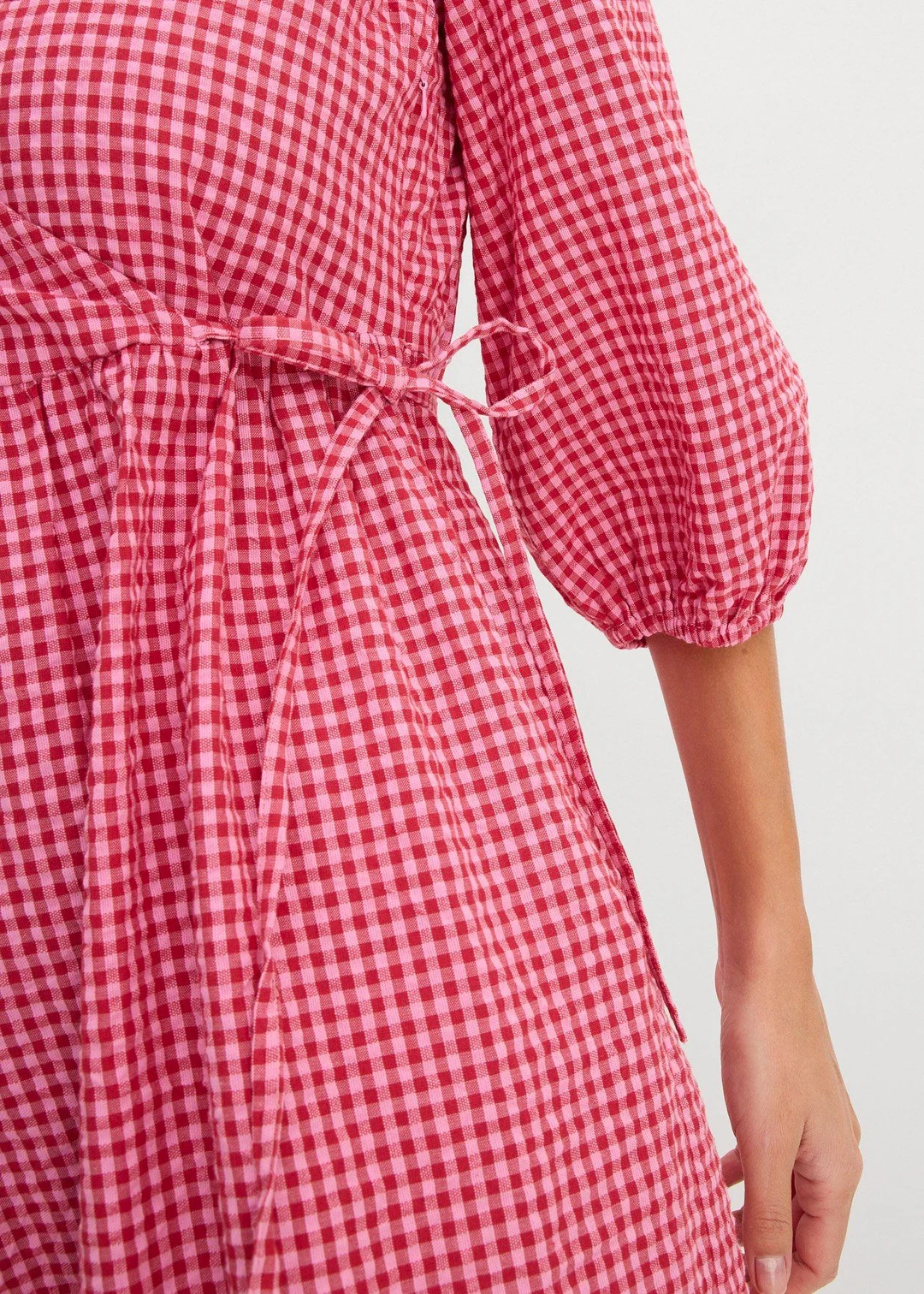 Robe portefeuille en matière texturée - 3