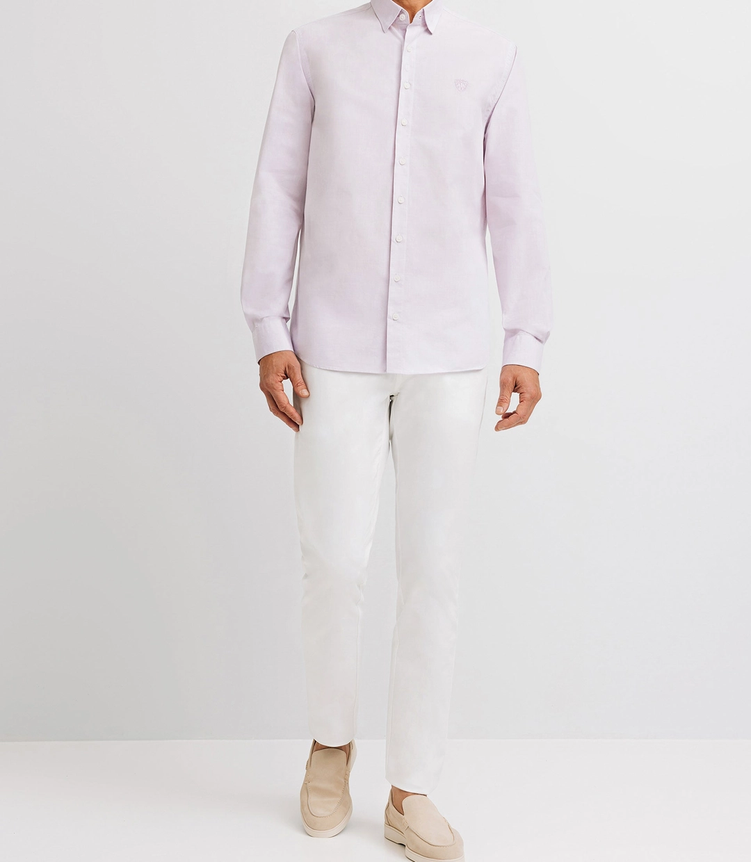 IZAC - Chemise unie violet parme