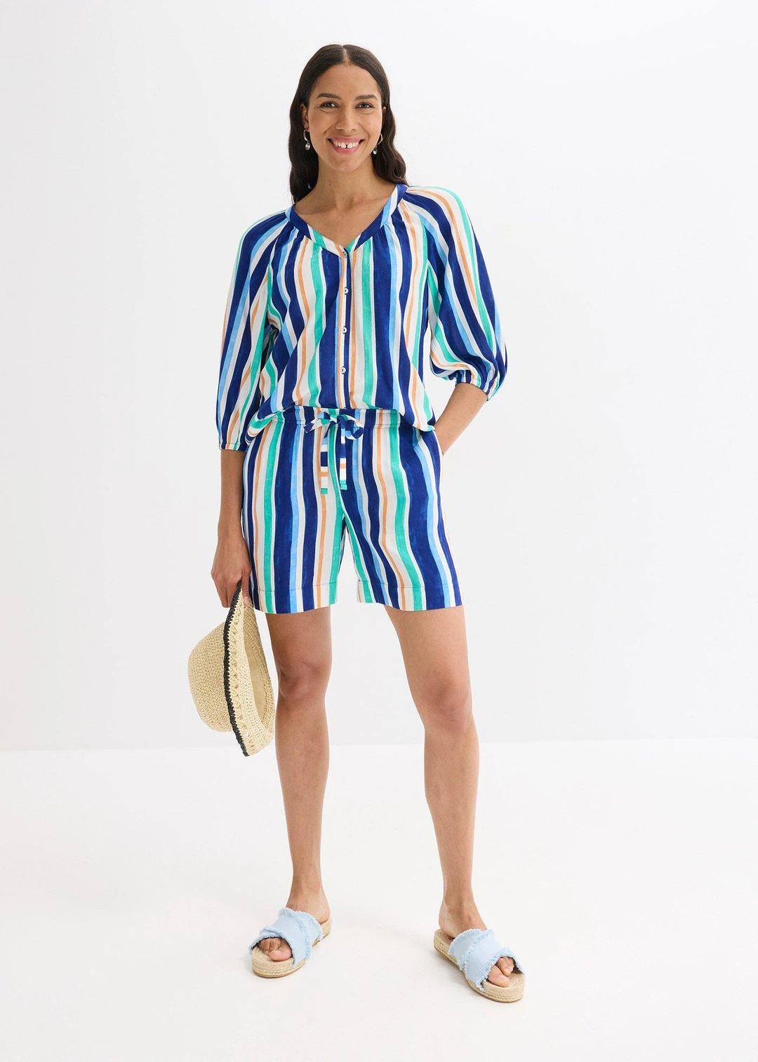 Short à taille élastiquée en viscose - 2