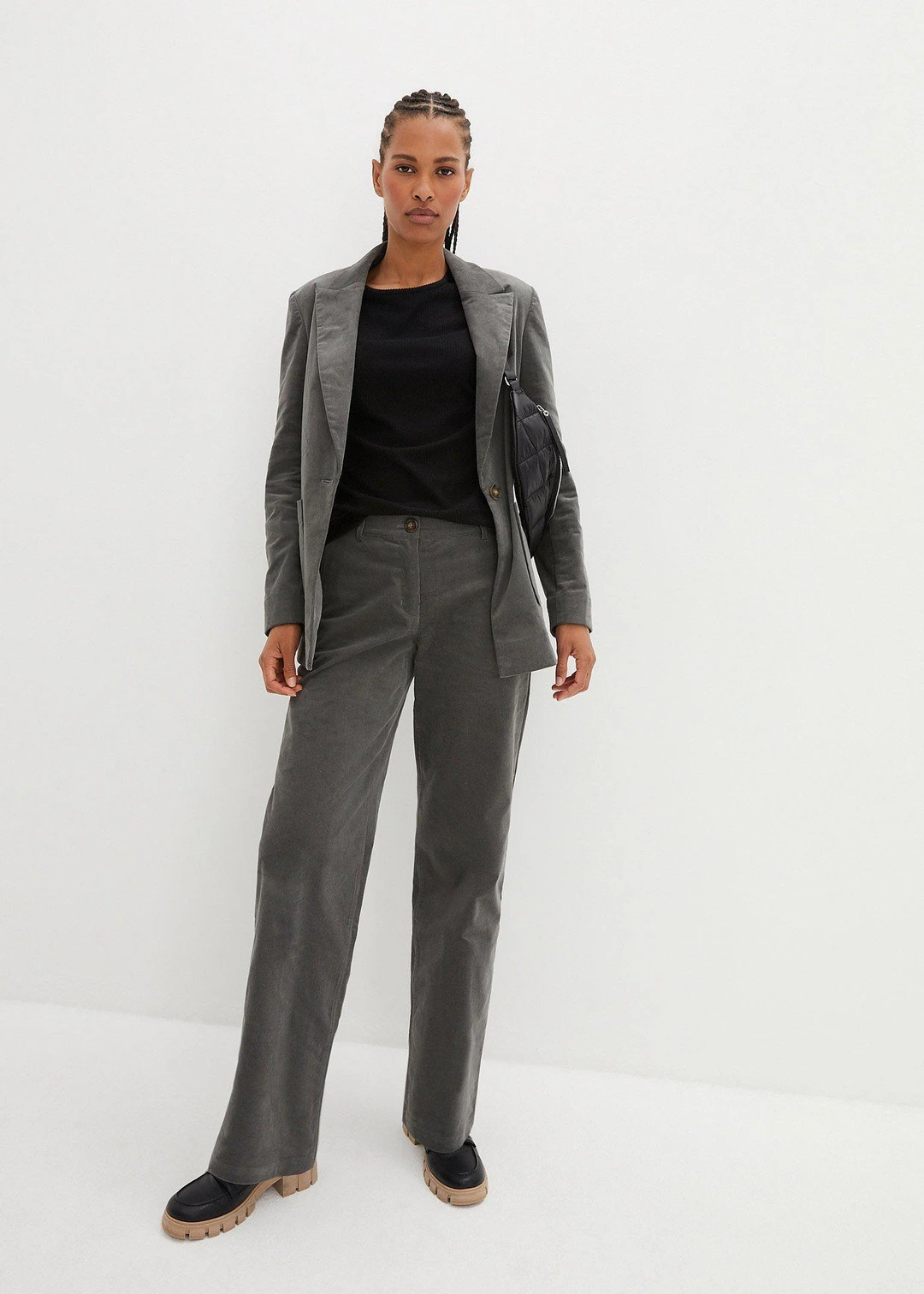 Pantalon en velours côtelé extensible - 2