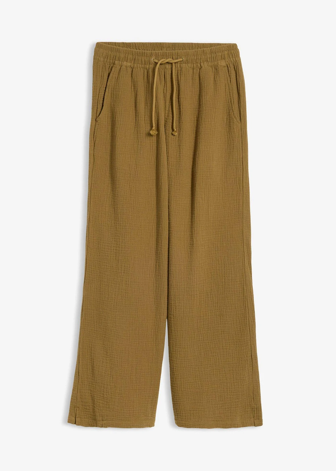 Pantalon palazzo léger en gaze de coton