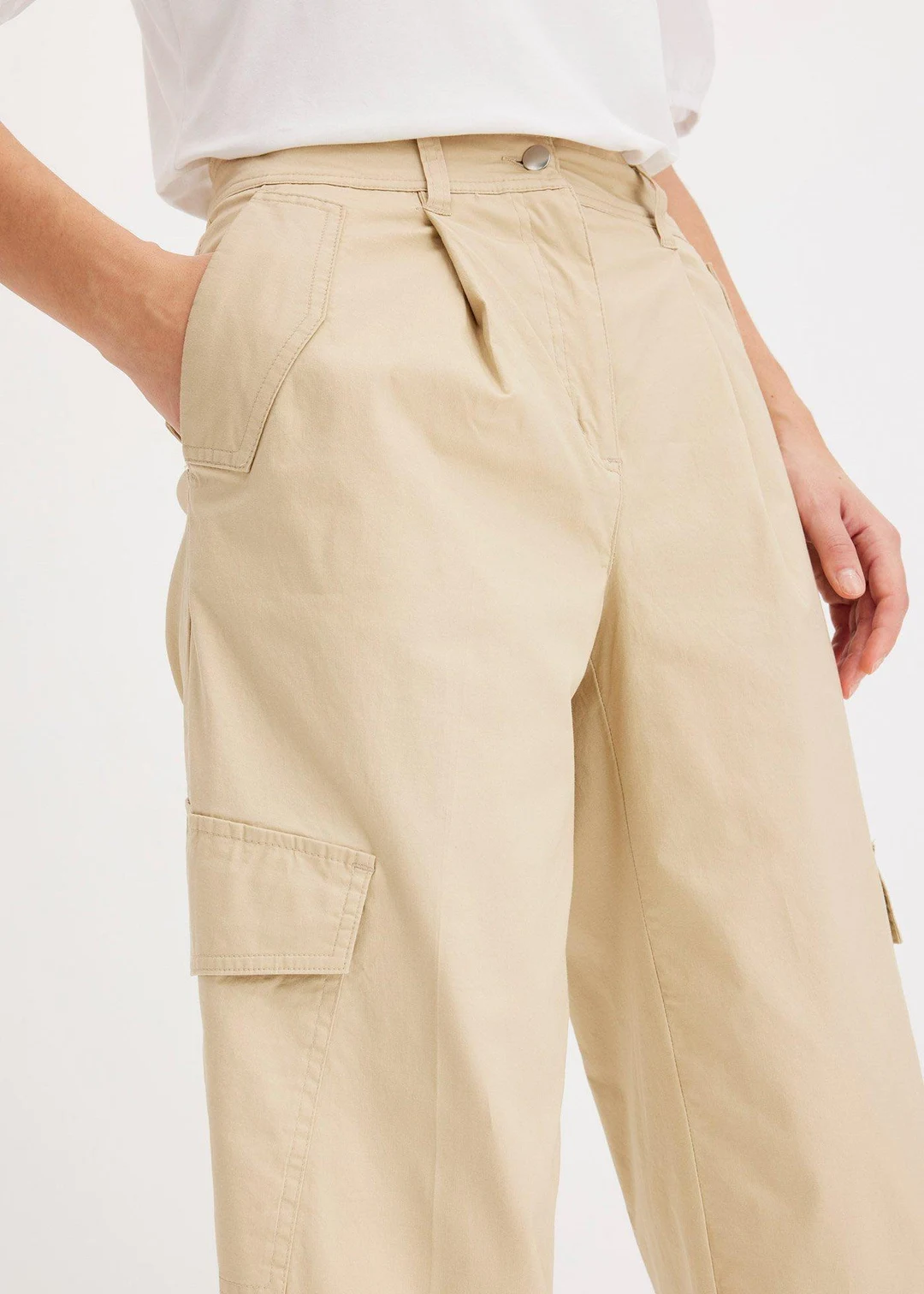 Pantalon cargo en coton extensible - 3