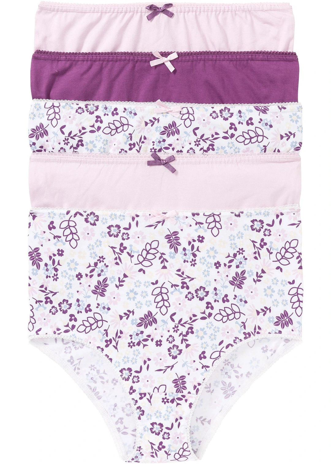 Lot de 5 slips taille haute