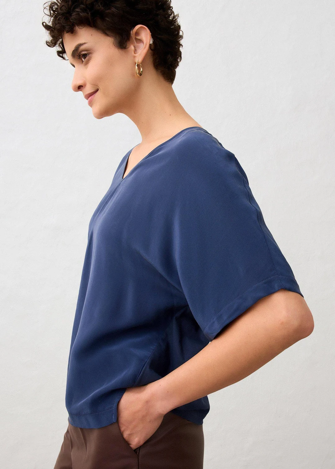 T-shirt avec soie et empiècement tissé - 3