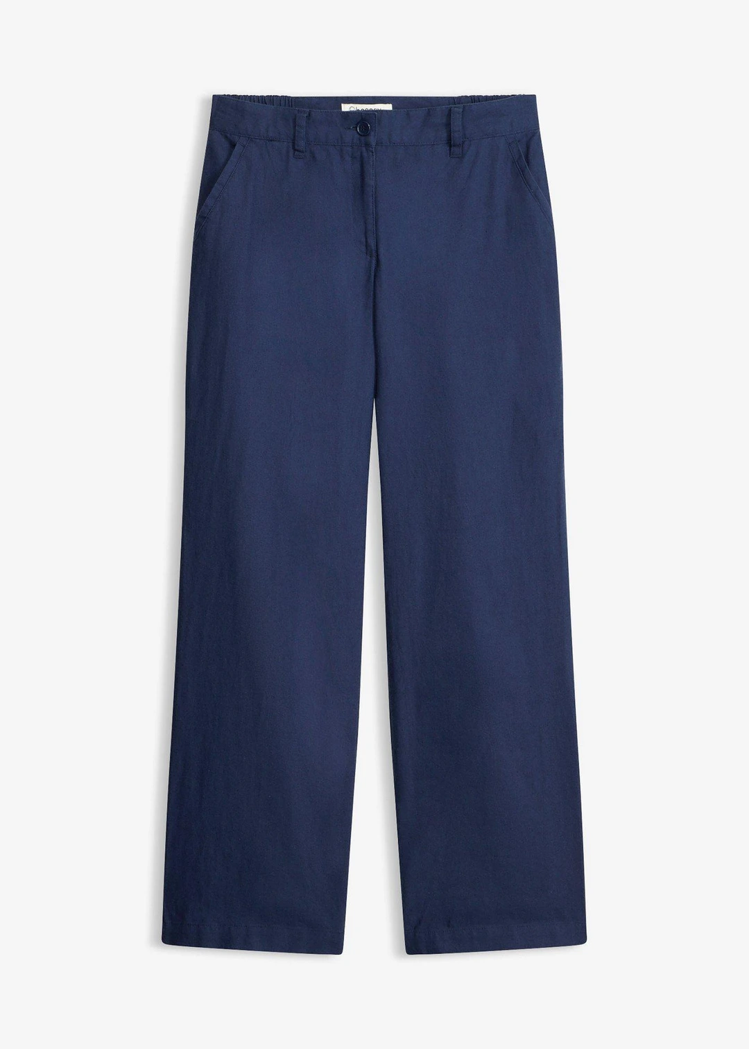 Pantalon tissé en lin et coton