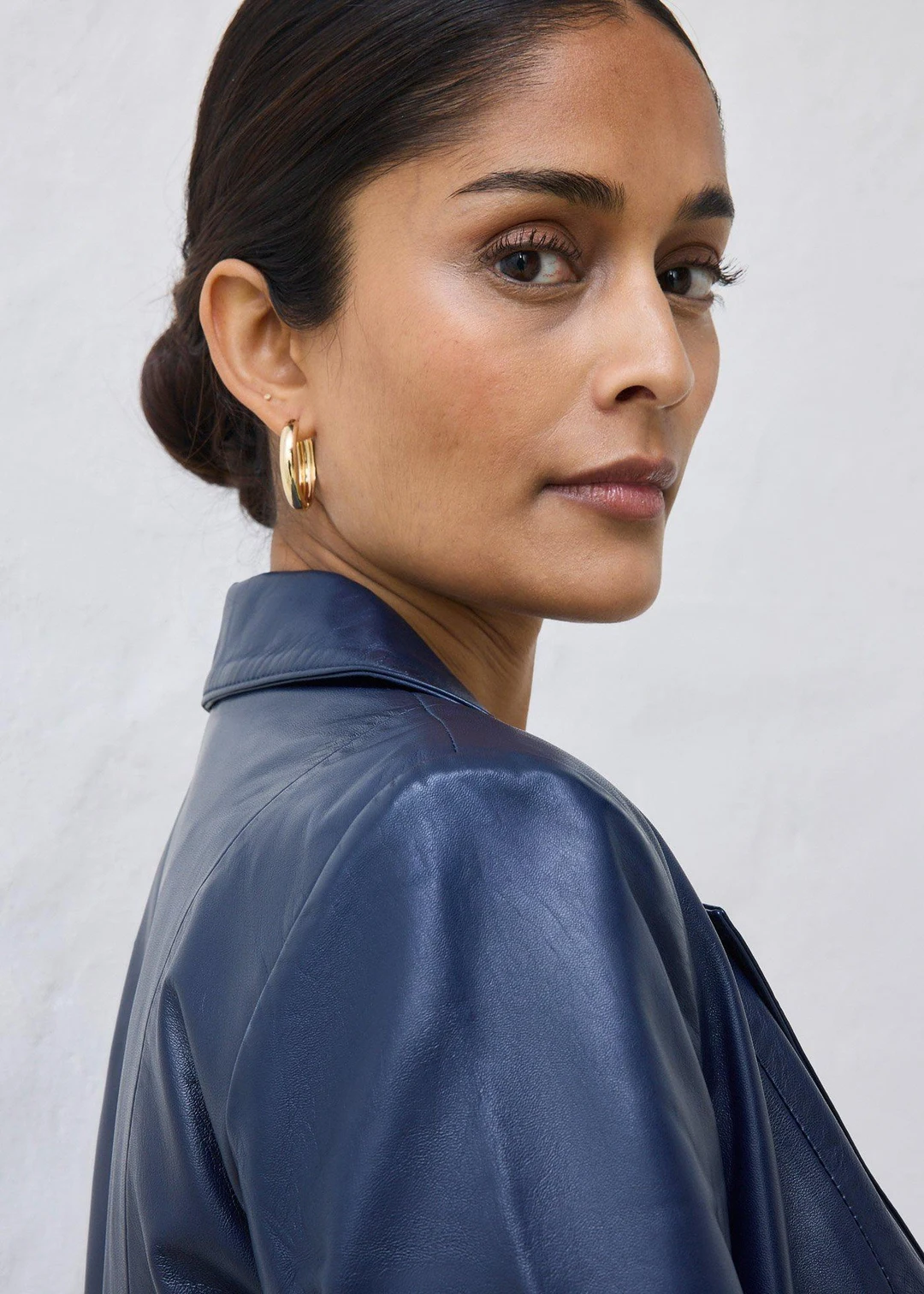 Manteau court en cuir nappa d’agneau - 3